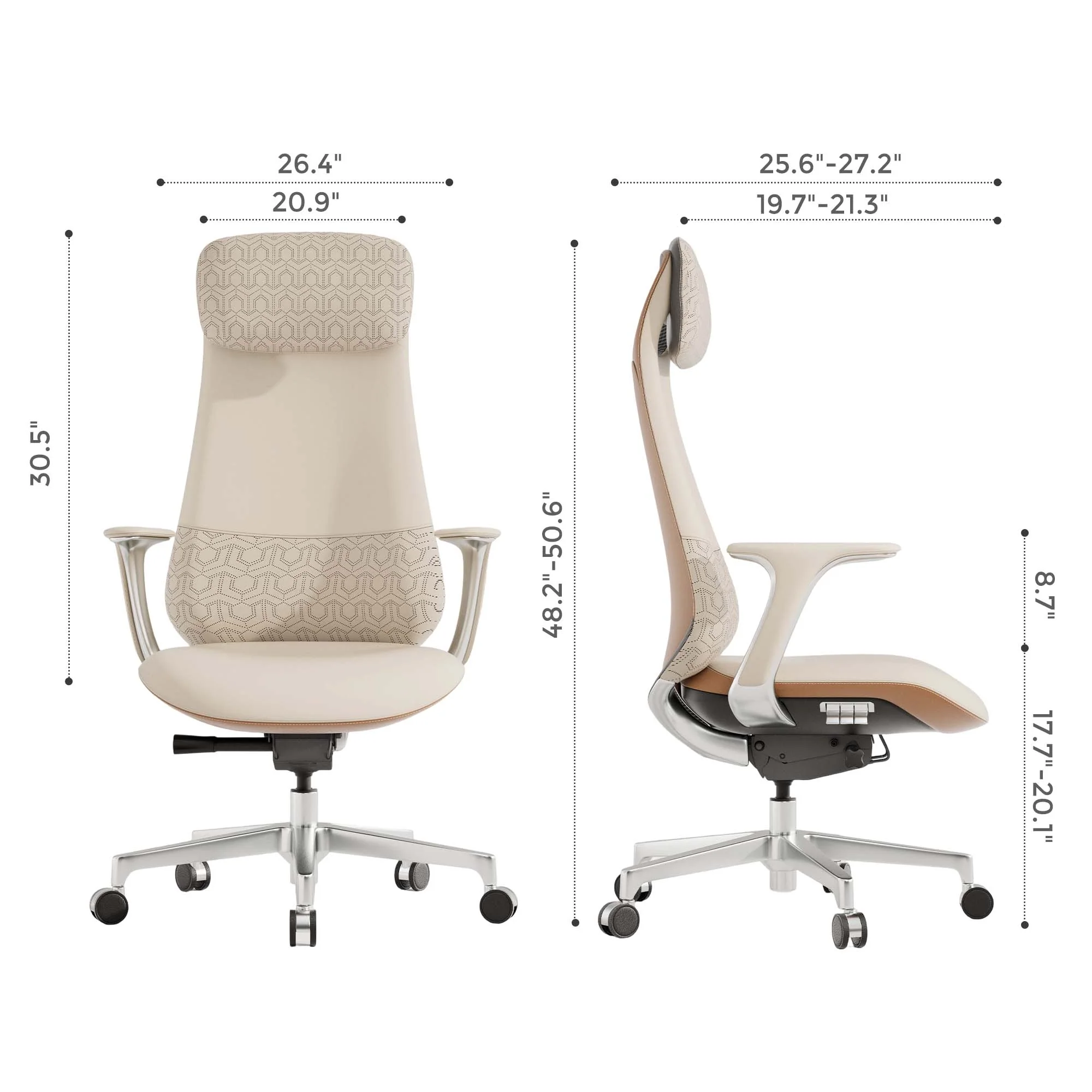 Neta Premium Leather Chair with Headrest - Image 99