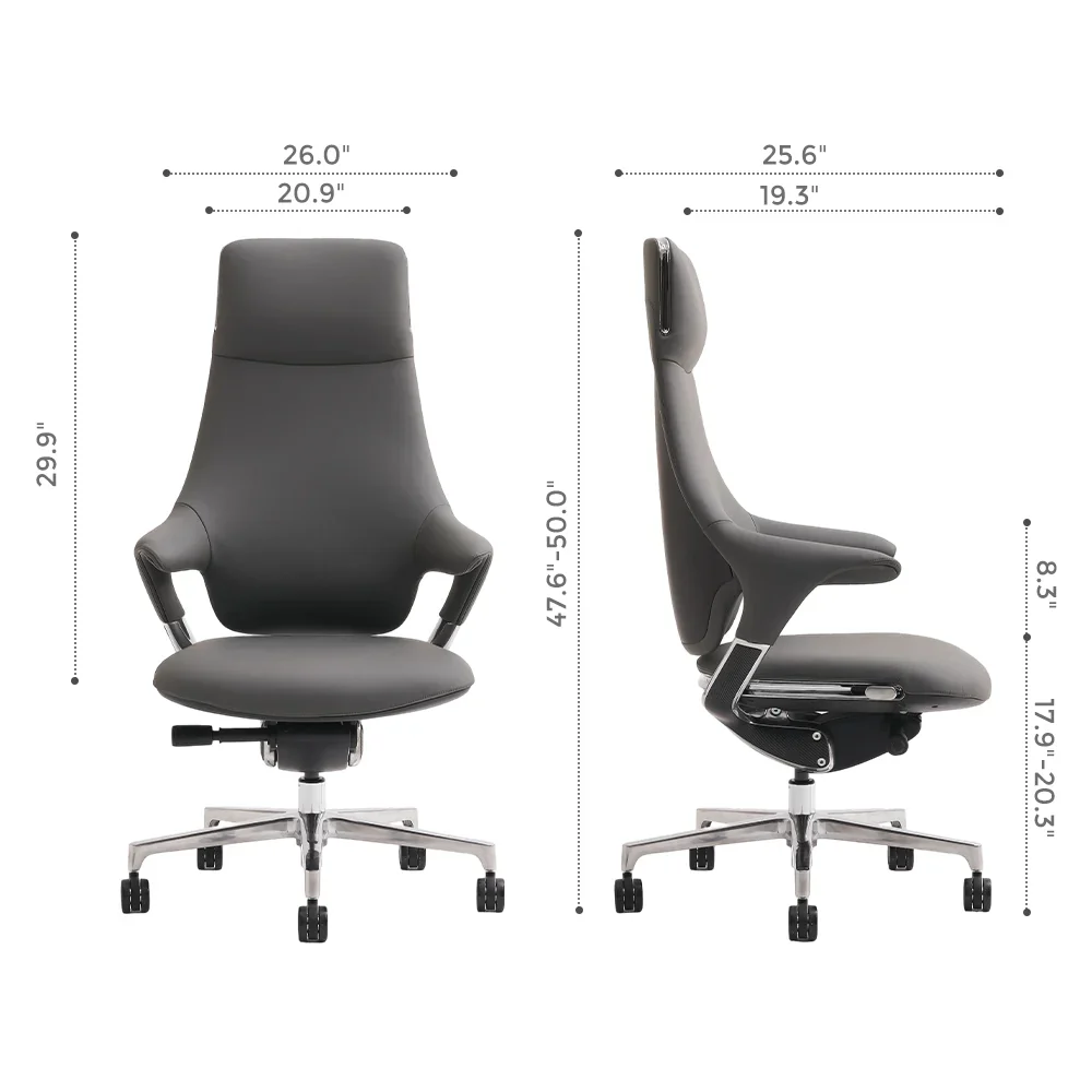 Nigel Premium Leather Chair with Soft Seating Feel - Image 16