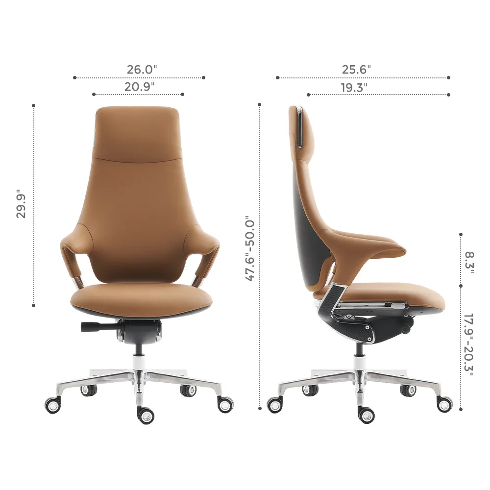 Nigel Premium Leather Chair with Soft Seating Feel - Image 25