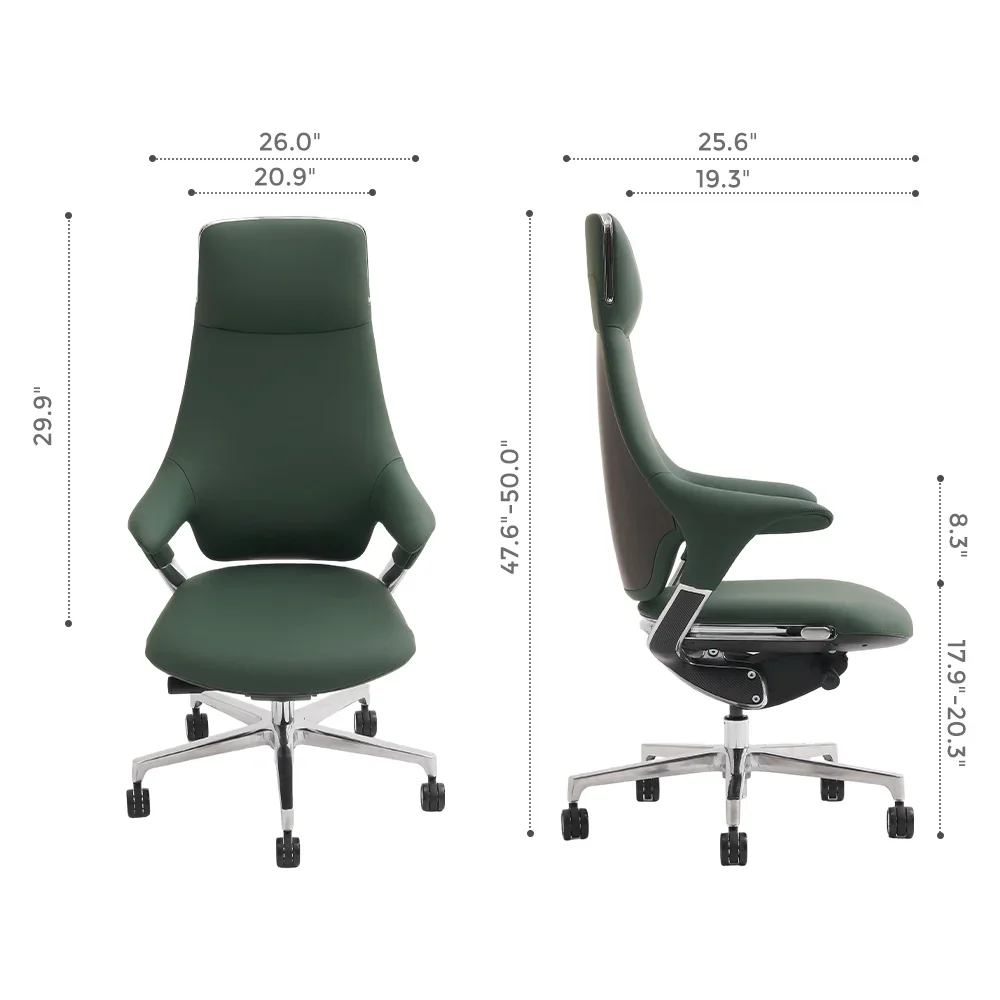 Nigel Premium Leather Chair with Soft Seating Feel - Image 29