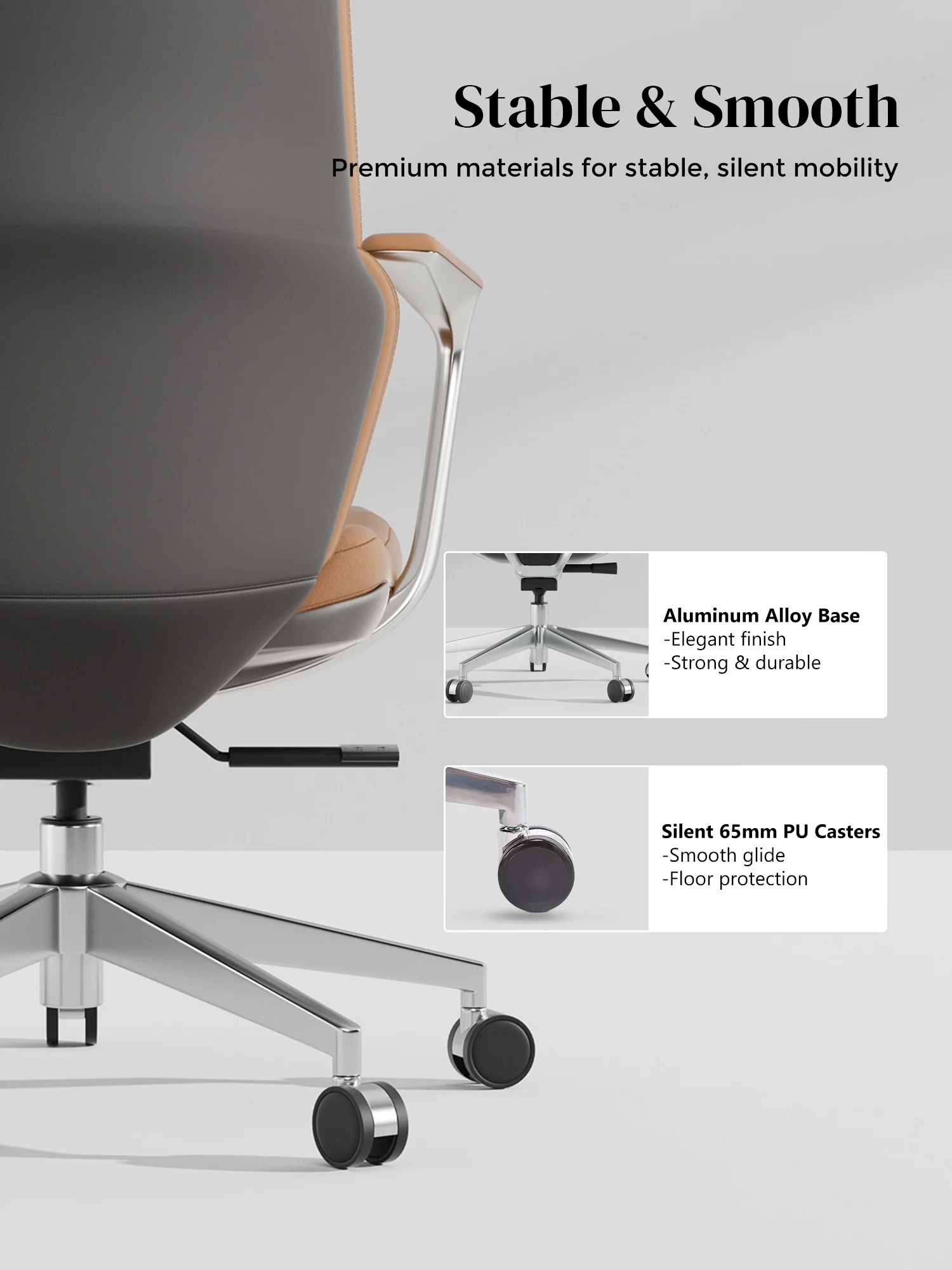 Nolan Leather Chair with Classic Design - Image 12