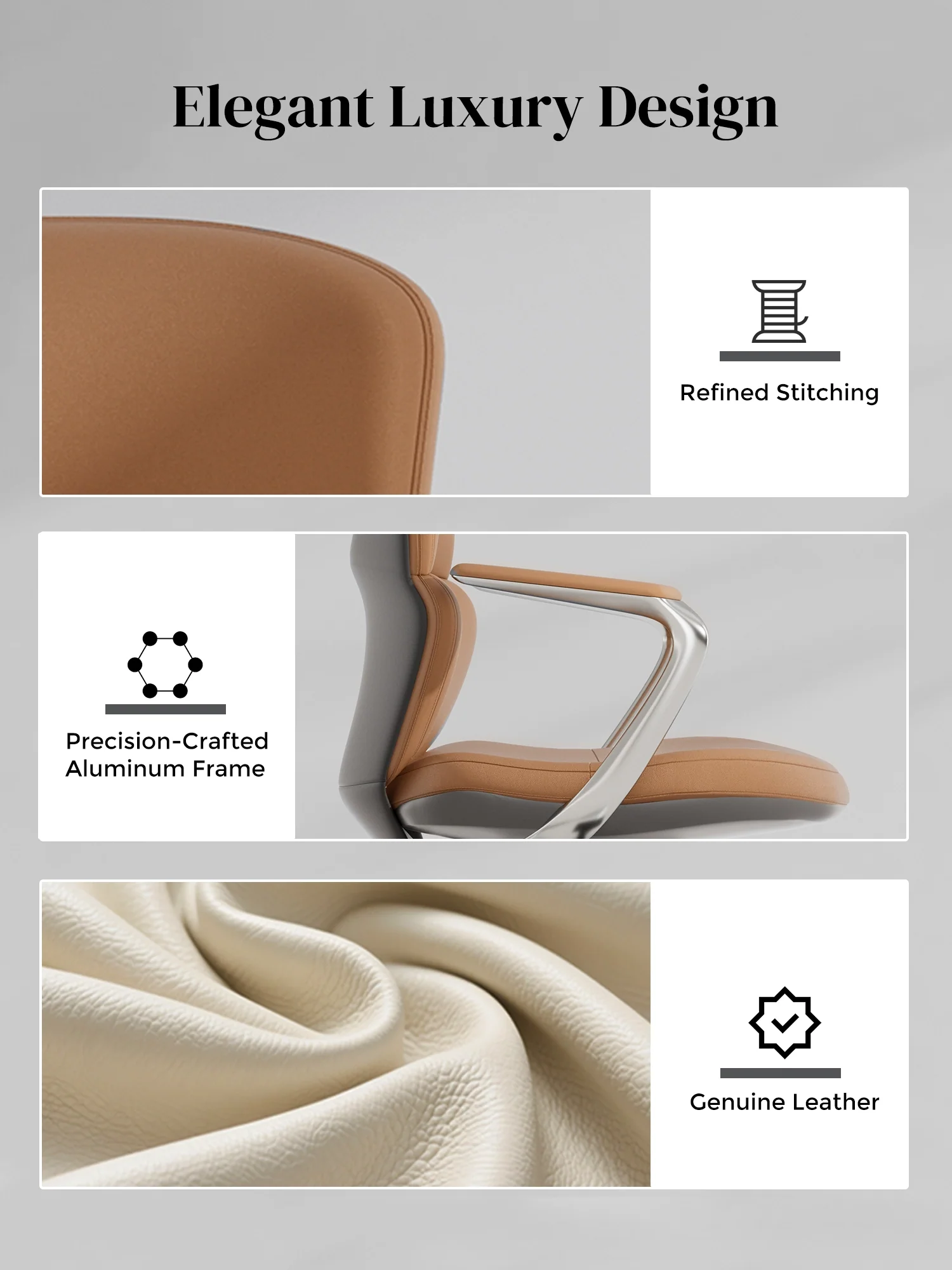 Nolan Leather Chair with Classic Design - Image 15