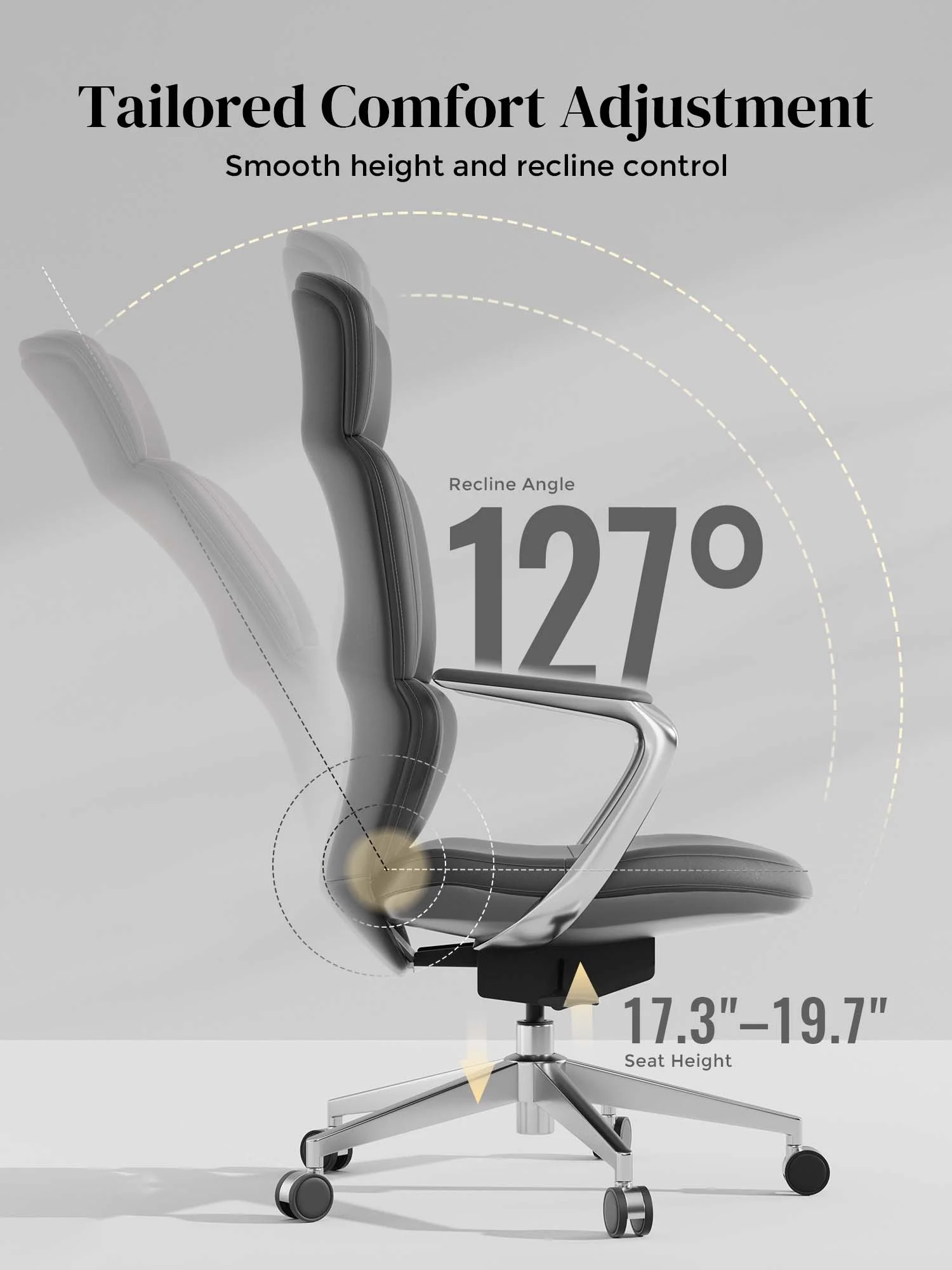 Nolan Leather Chair with Classic Design - Image 21