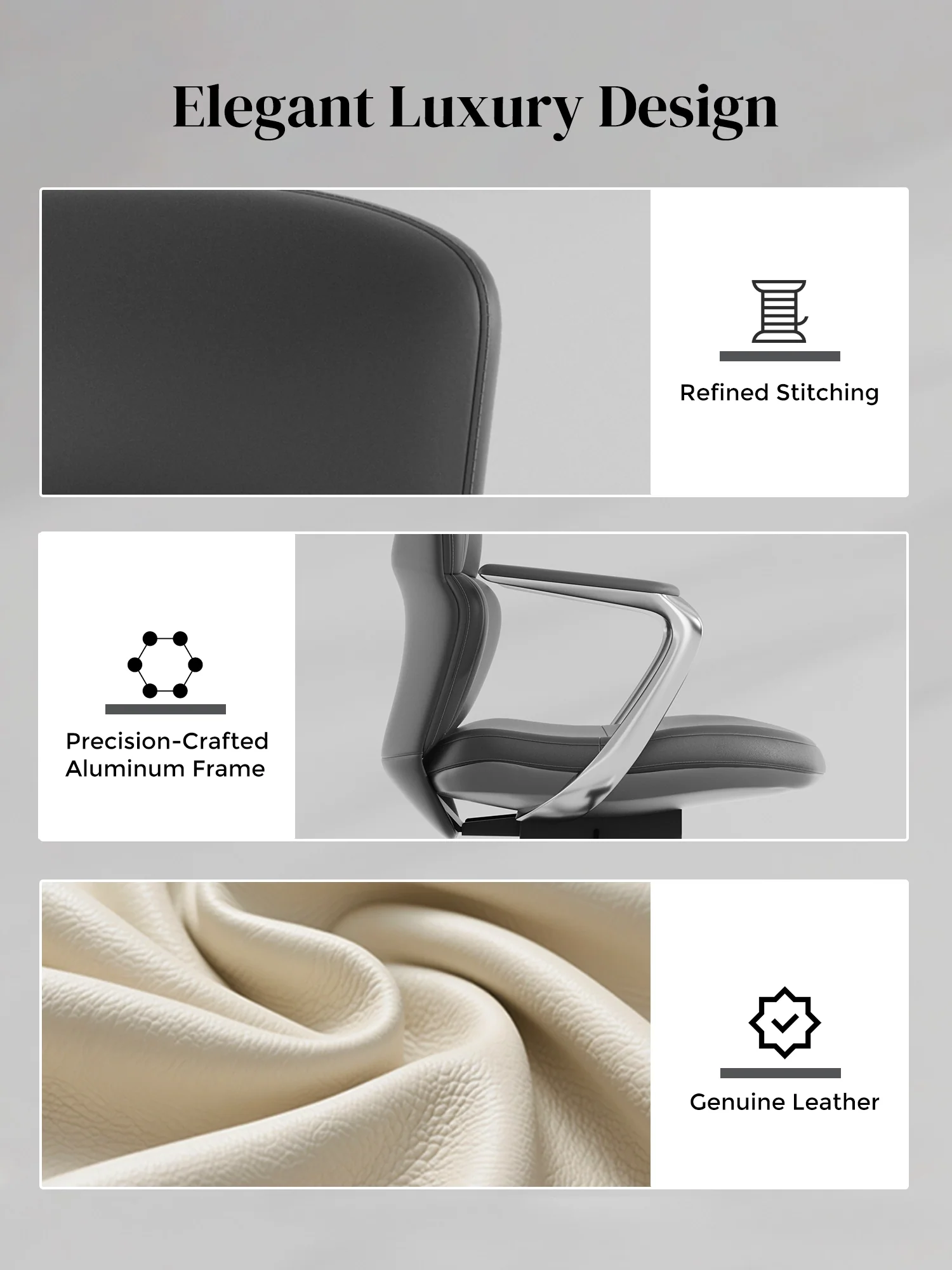 Nolan Leather Chair with Classic Design - Image 24