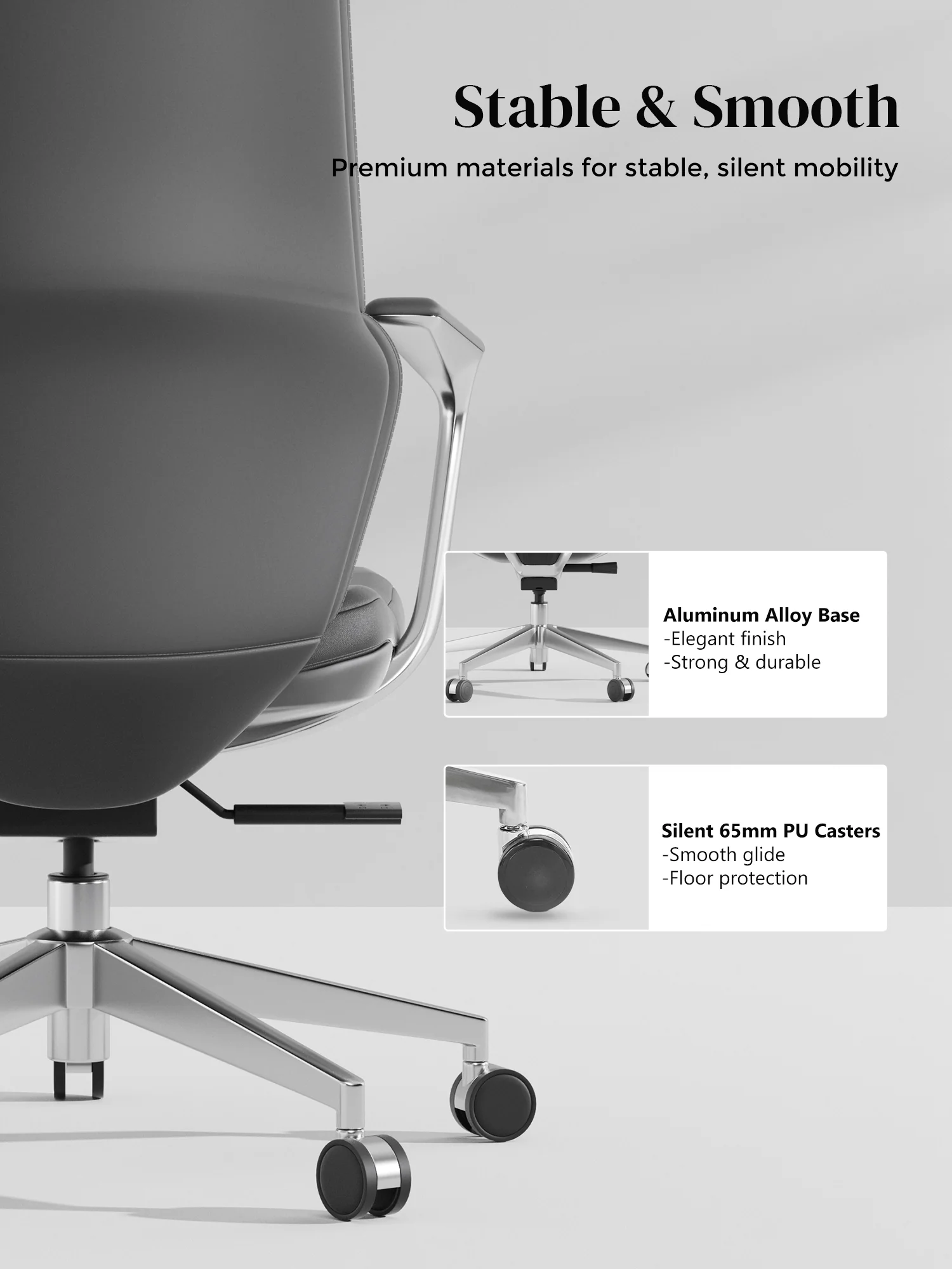 Nolan Leather Chair with Classic Design - Image 26