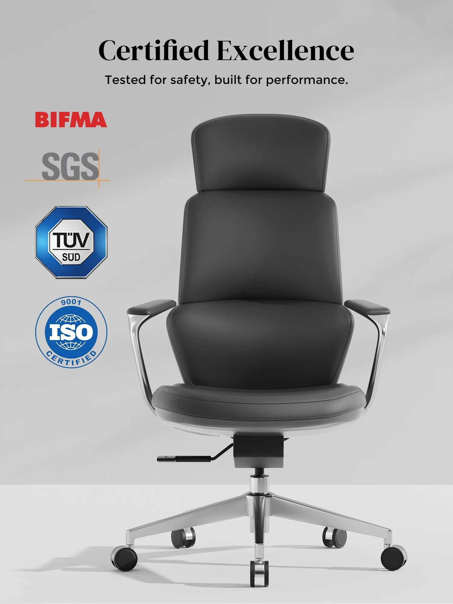 Nolan Leather Chair with Classic Design - Image 27