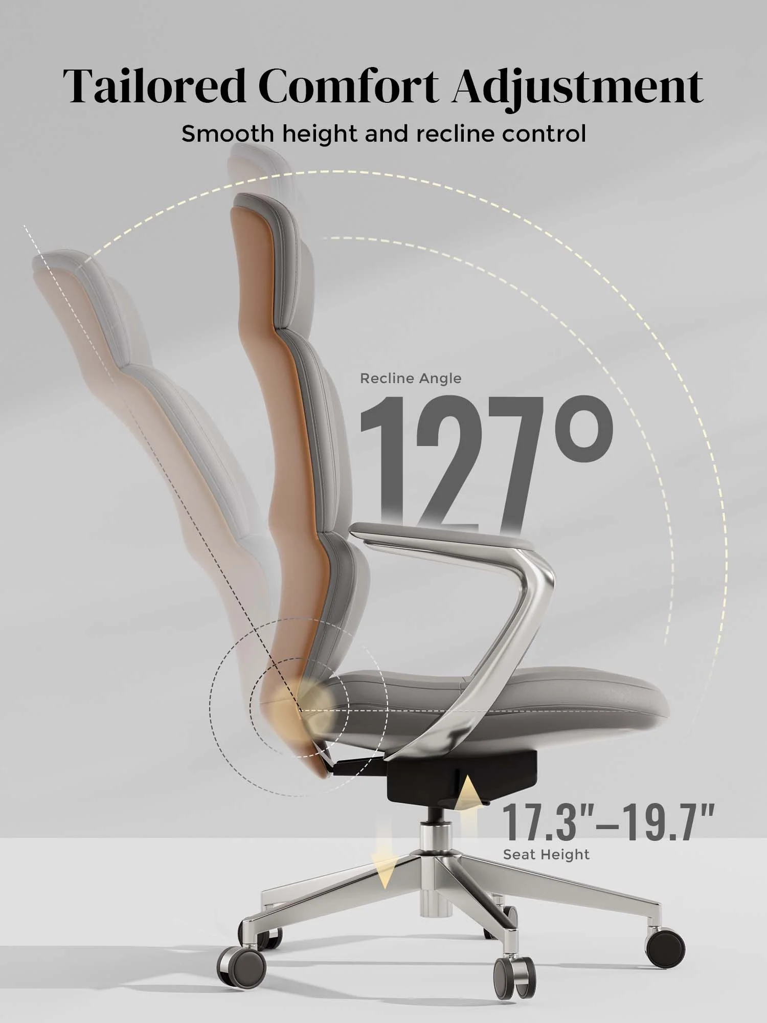 Nolan Leather Chair with Classic Design - Image 32