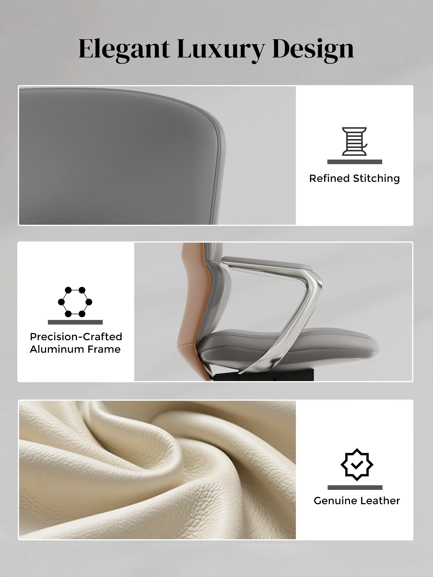 Nolan Leather Chair with Classic Design - Image 34