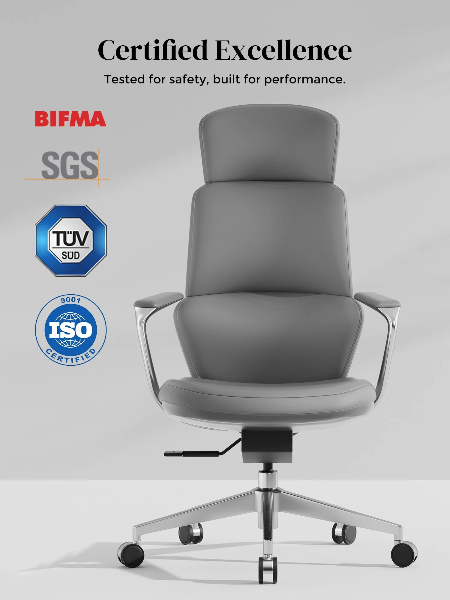 Nolan Leather Chair with Classic Design - Image 35