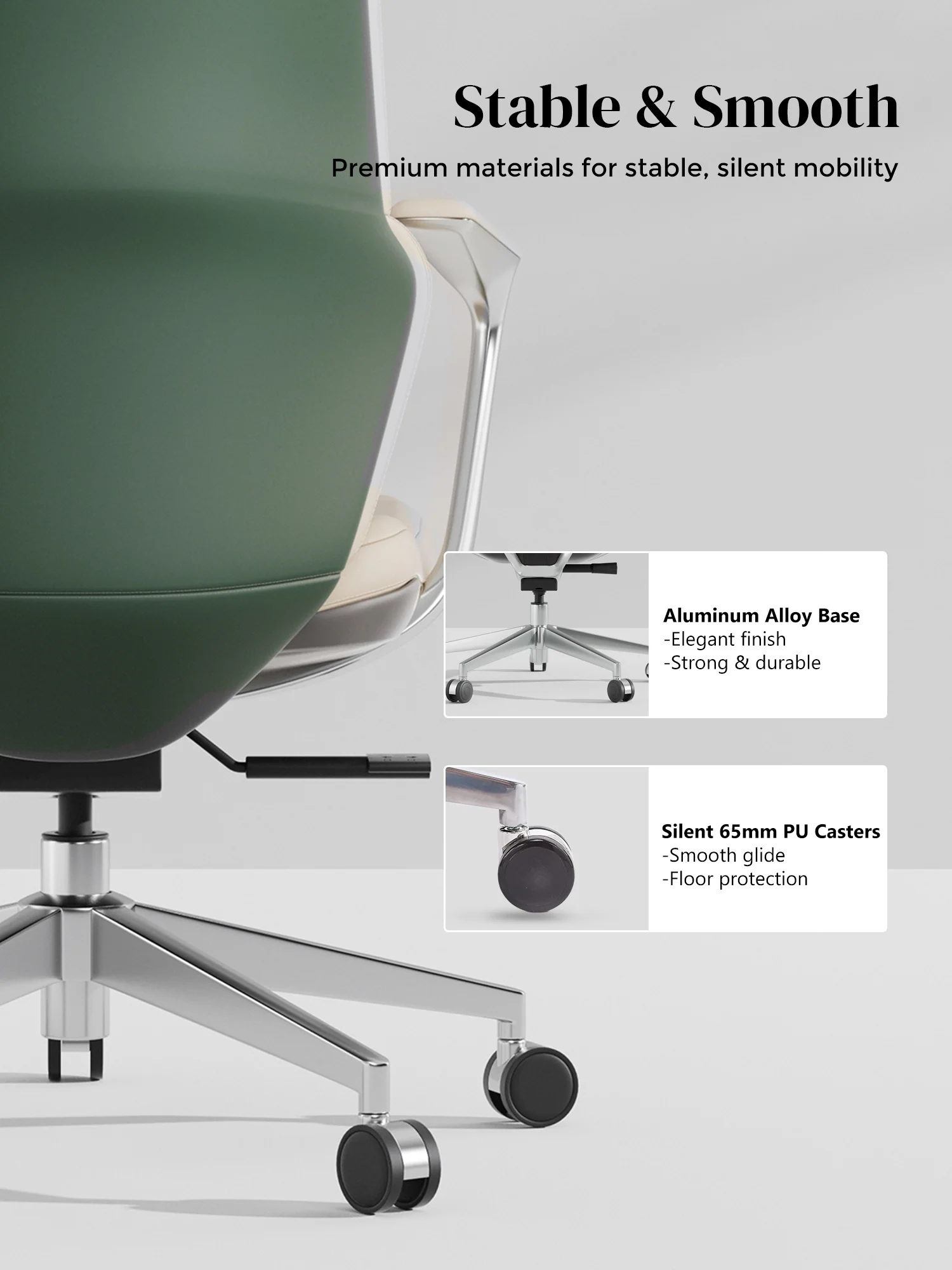 Nolan Leather Chair with Classic Design - Image 45