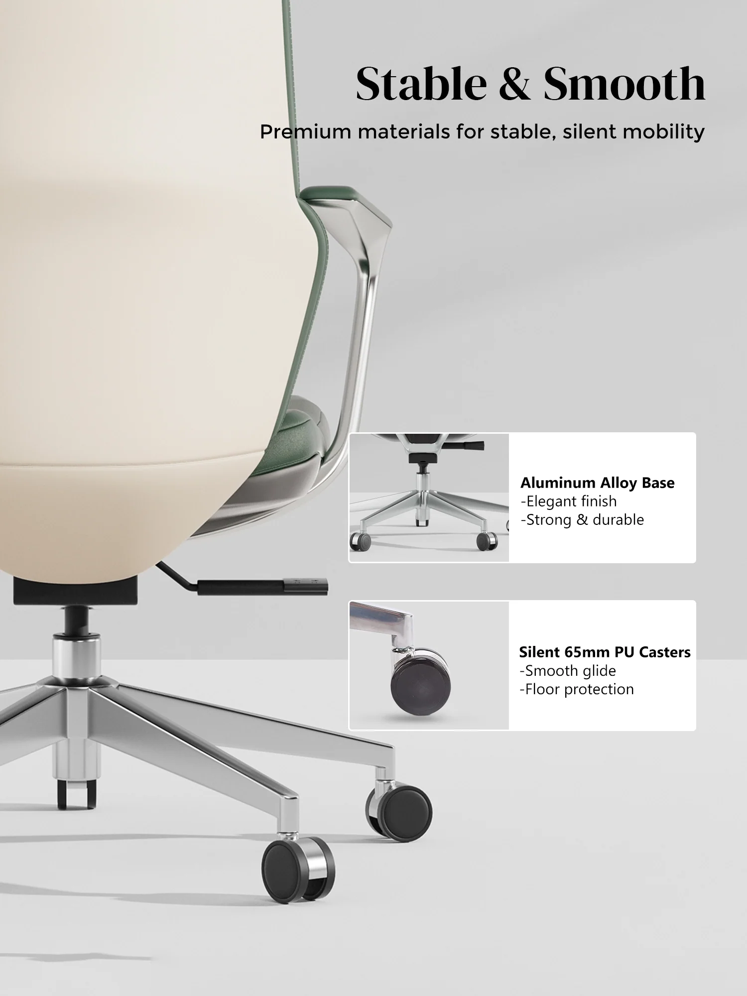 Nolan Leather Chair with Classic Design - Image 52