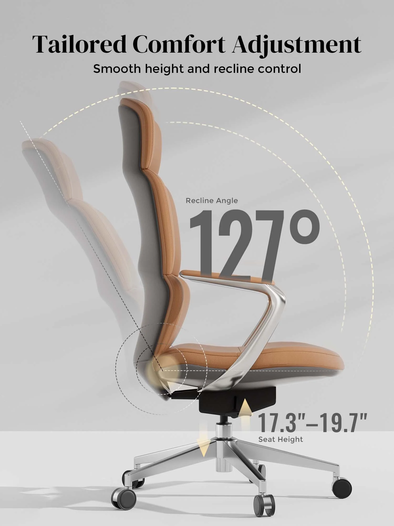 Nolan Leather Chair with Classic Design - Image 8