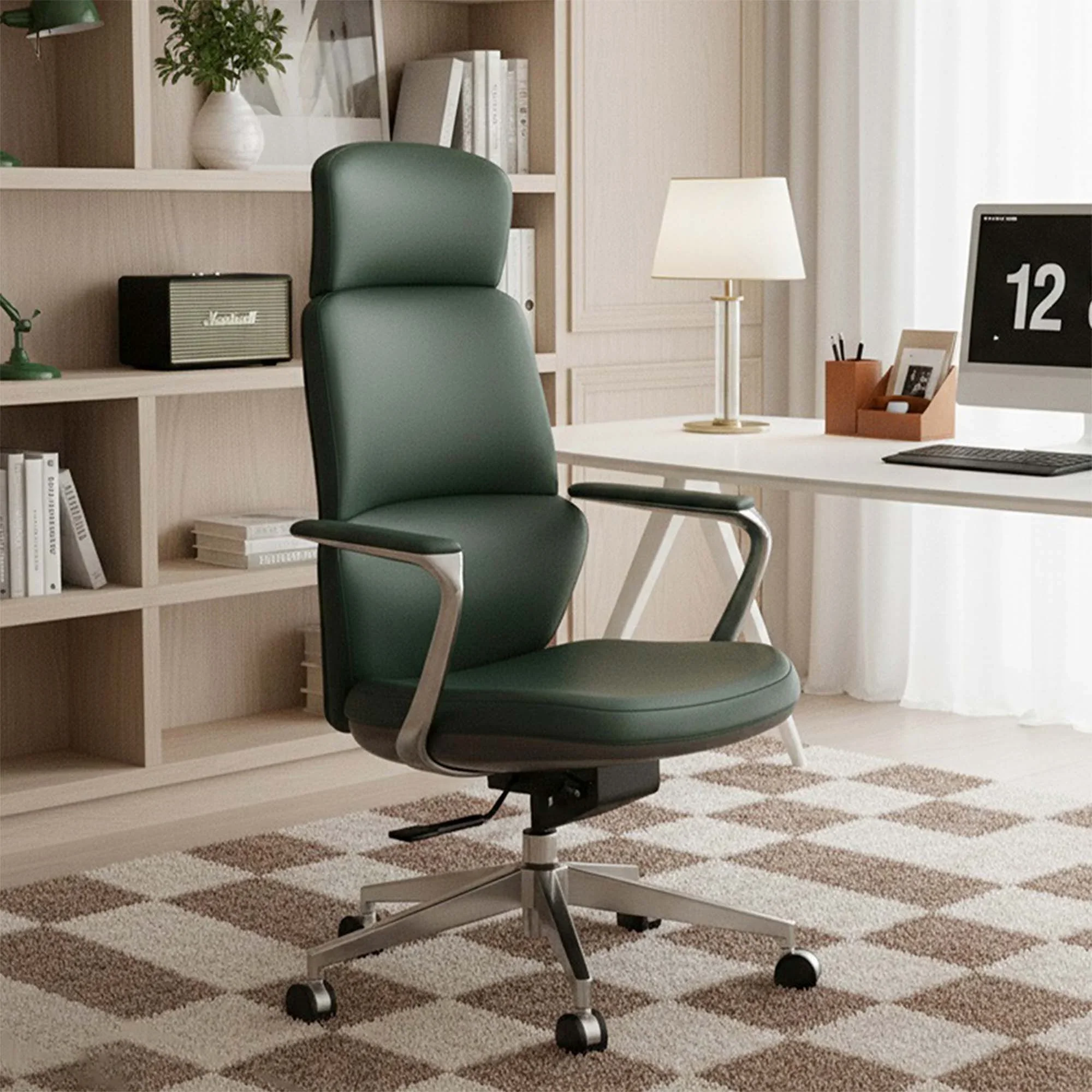 Nolan Leather Chair with Classic Design - Image 87