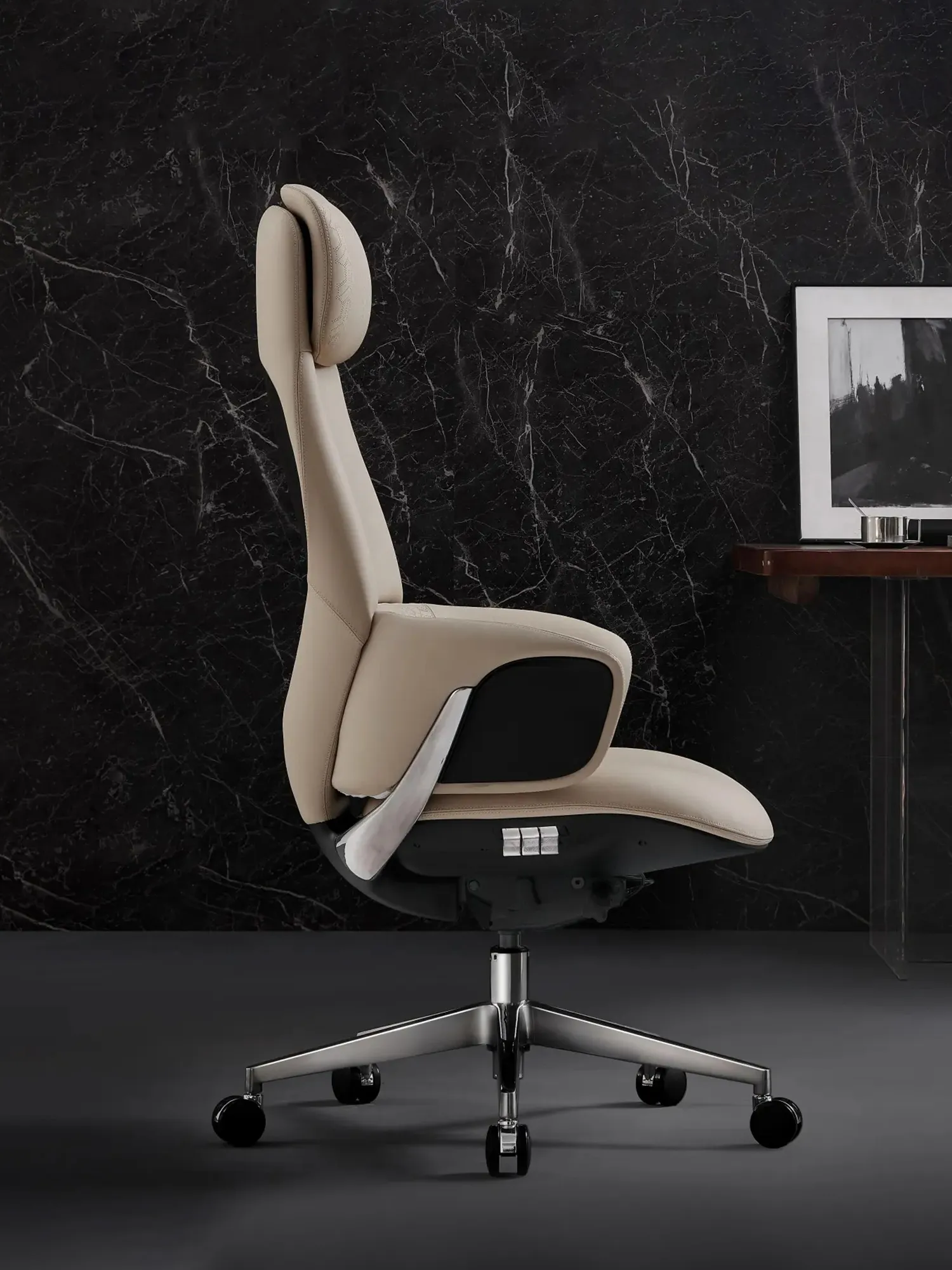 Norris Premium Leather Chair with Lumbar Support - Image 11