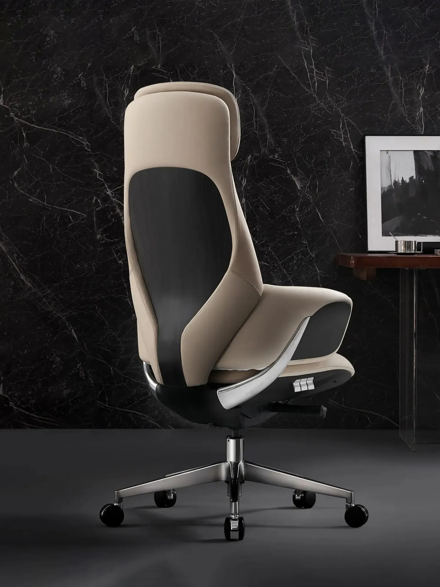 Norris Premium Leather Chair with Lumbar Support - Image 12