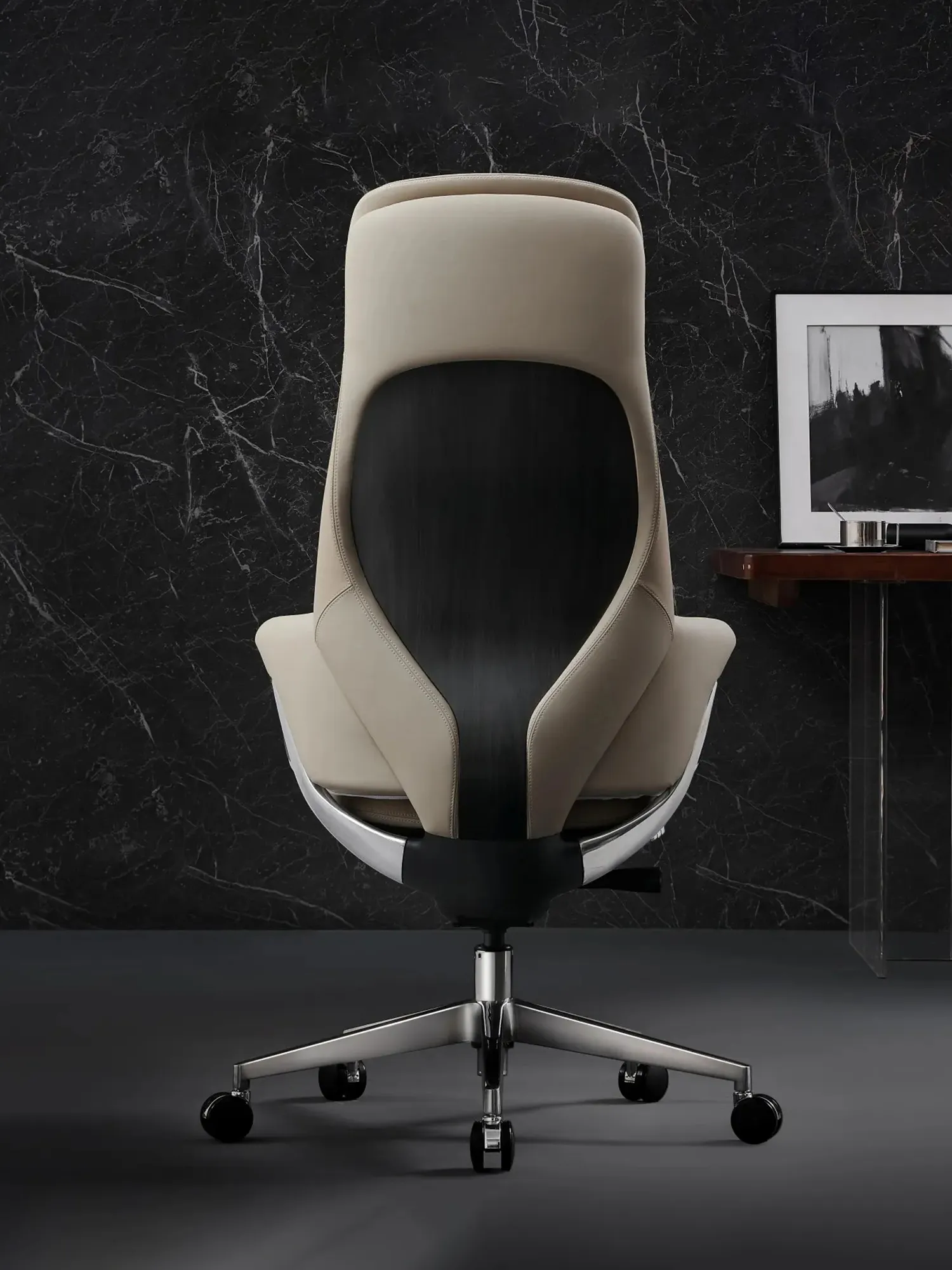 Norris Premium Leather Chair with Lumbar Support - Image 13