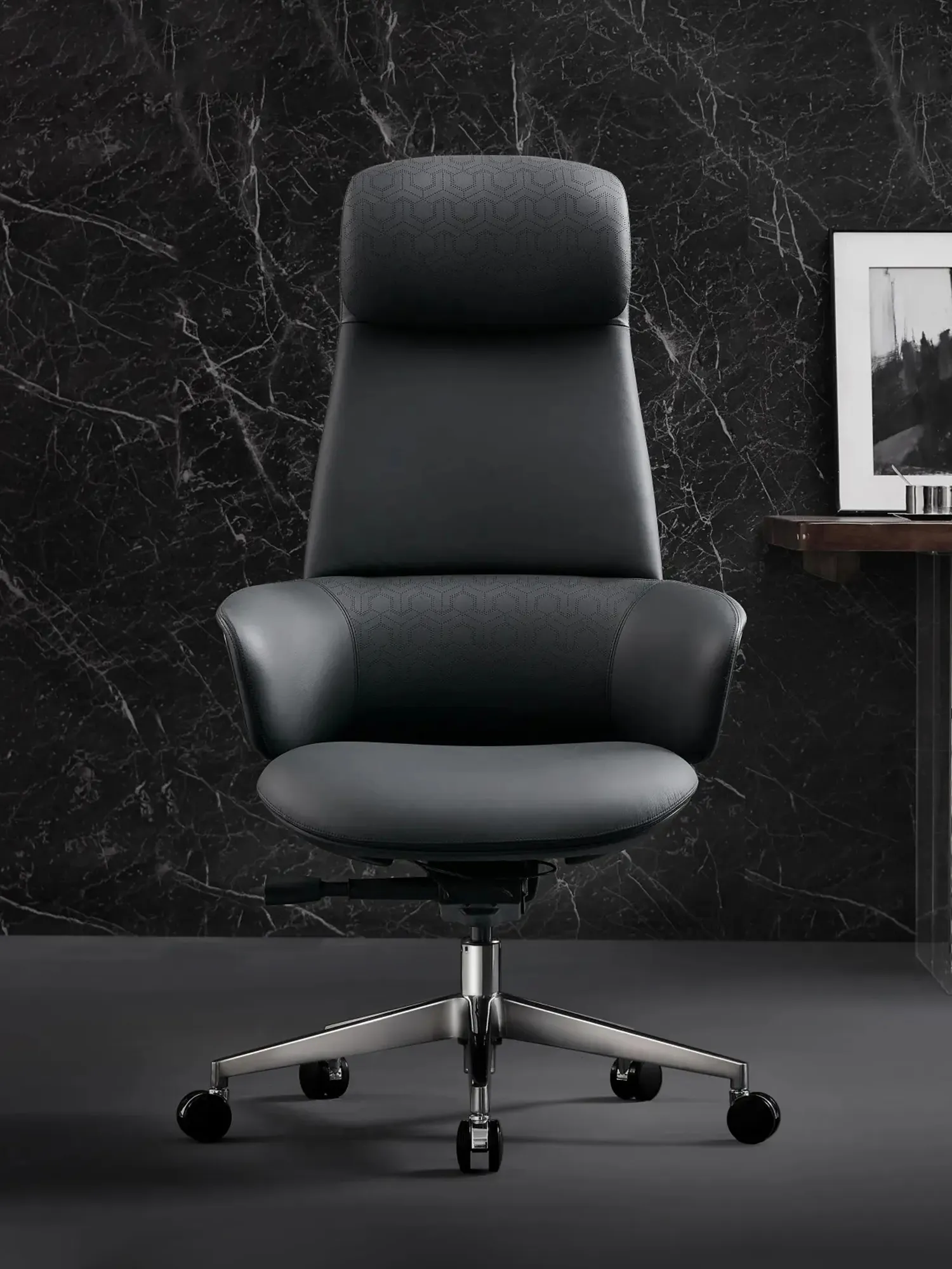 Norris Premium Leather Chair with Lumbar Support - Image 15