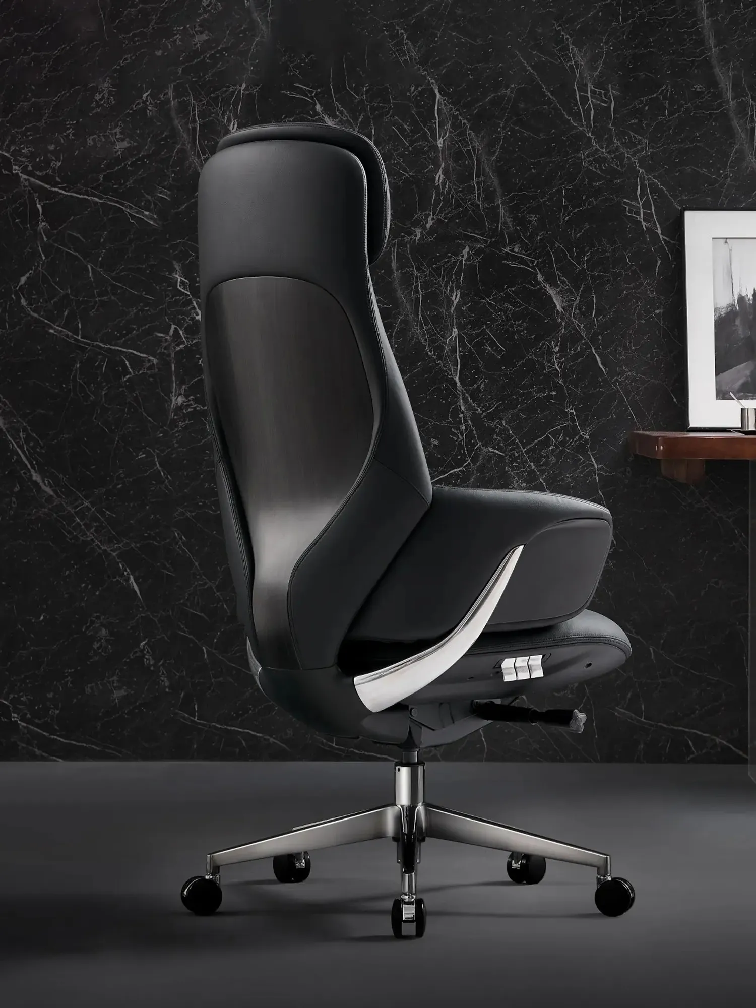 Norris Premium Leather Chair with Lumbar Support - Image 16