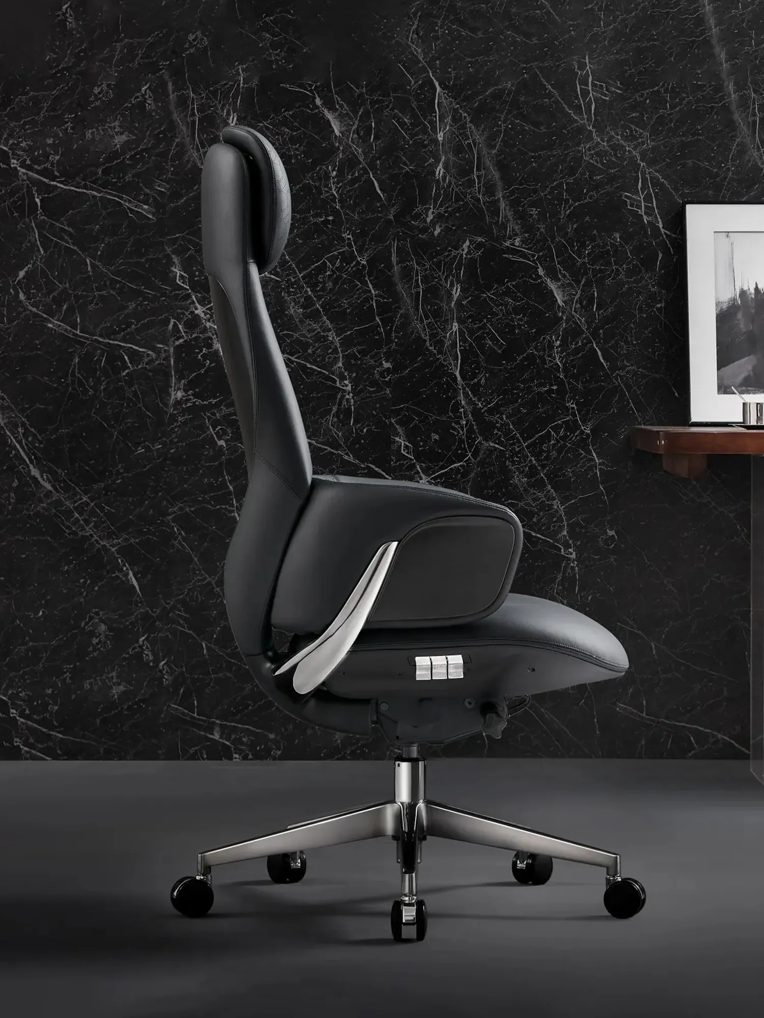 Norris Premium Leather Chair with Lumbar Support - Image 19