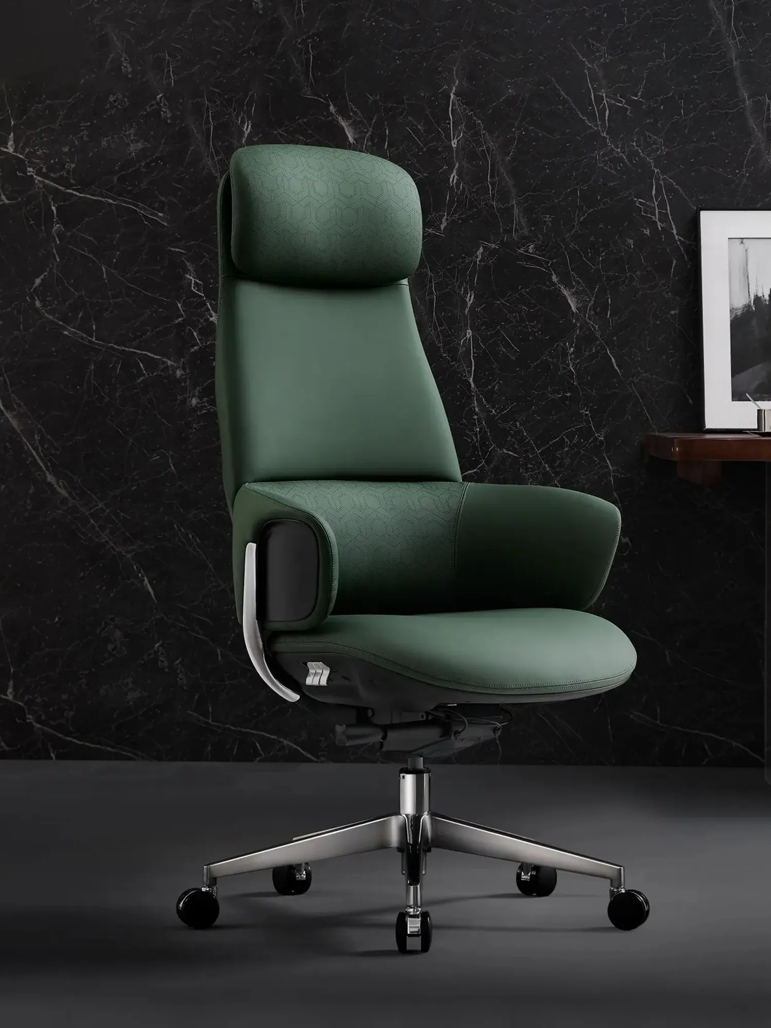 Norris Premium Leather Chair with Lumbar Support - Image 21