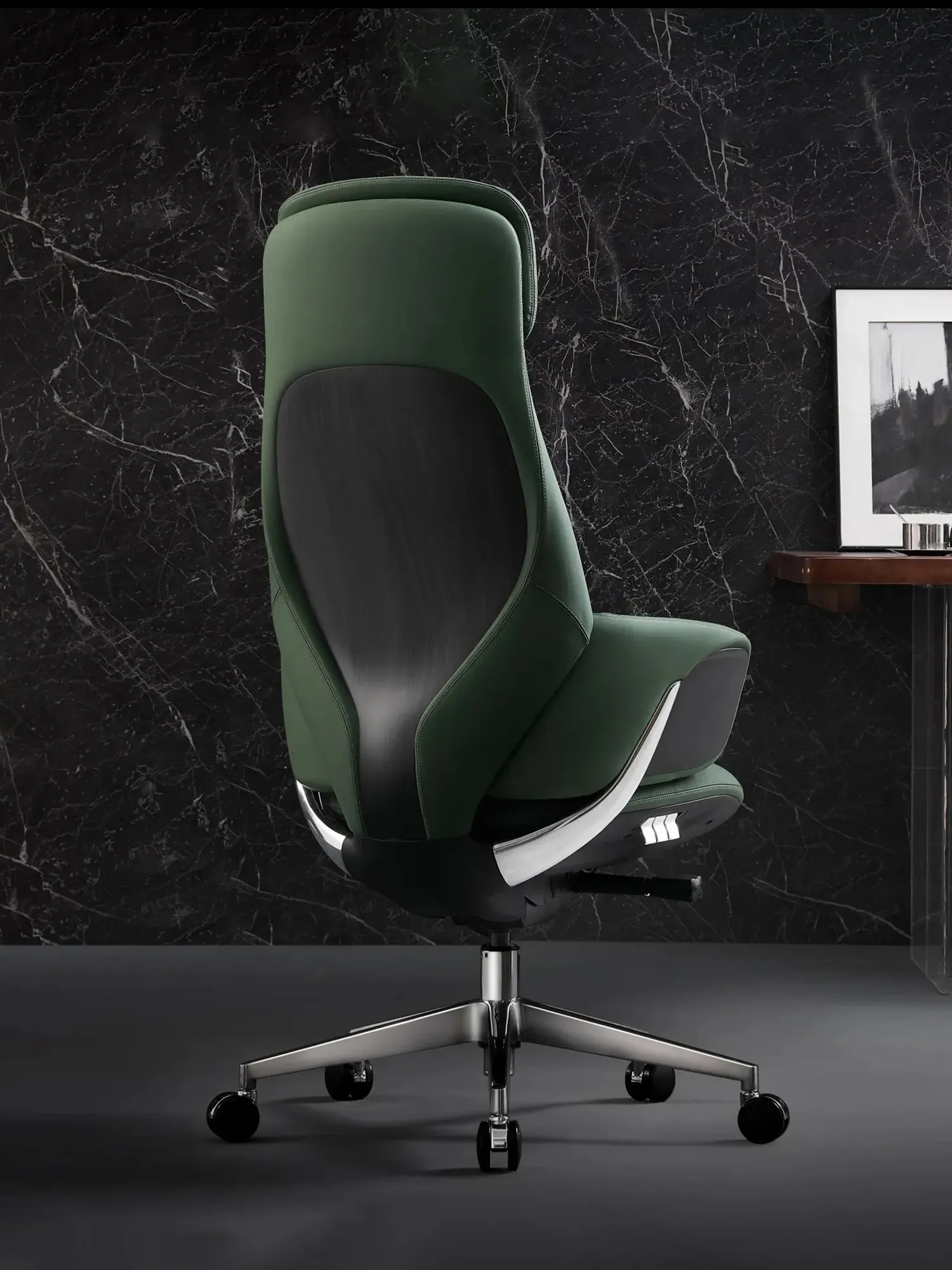 Norris Premium Leather Chair with Lumbar Support - Image 23