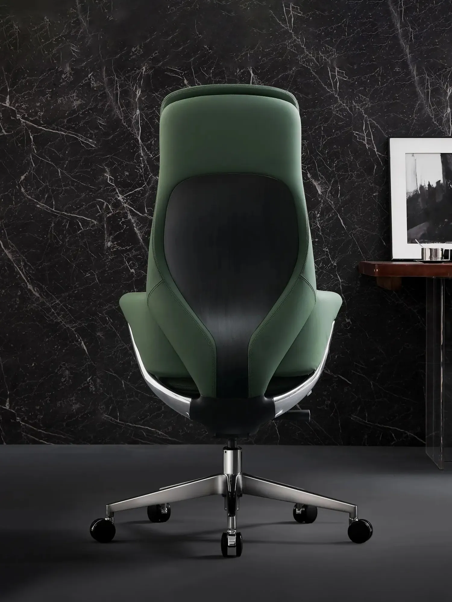 Norris Premium Leather Chair with Lumbar Support - Image 25