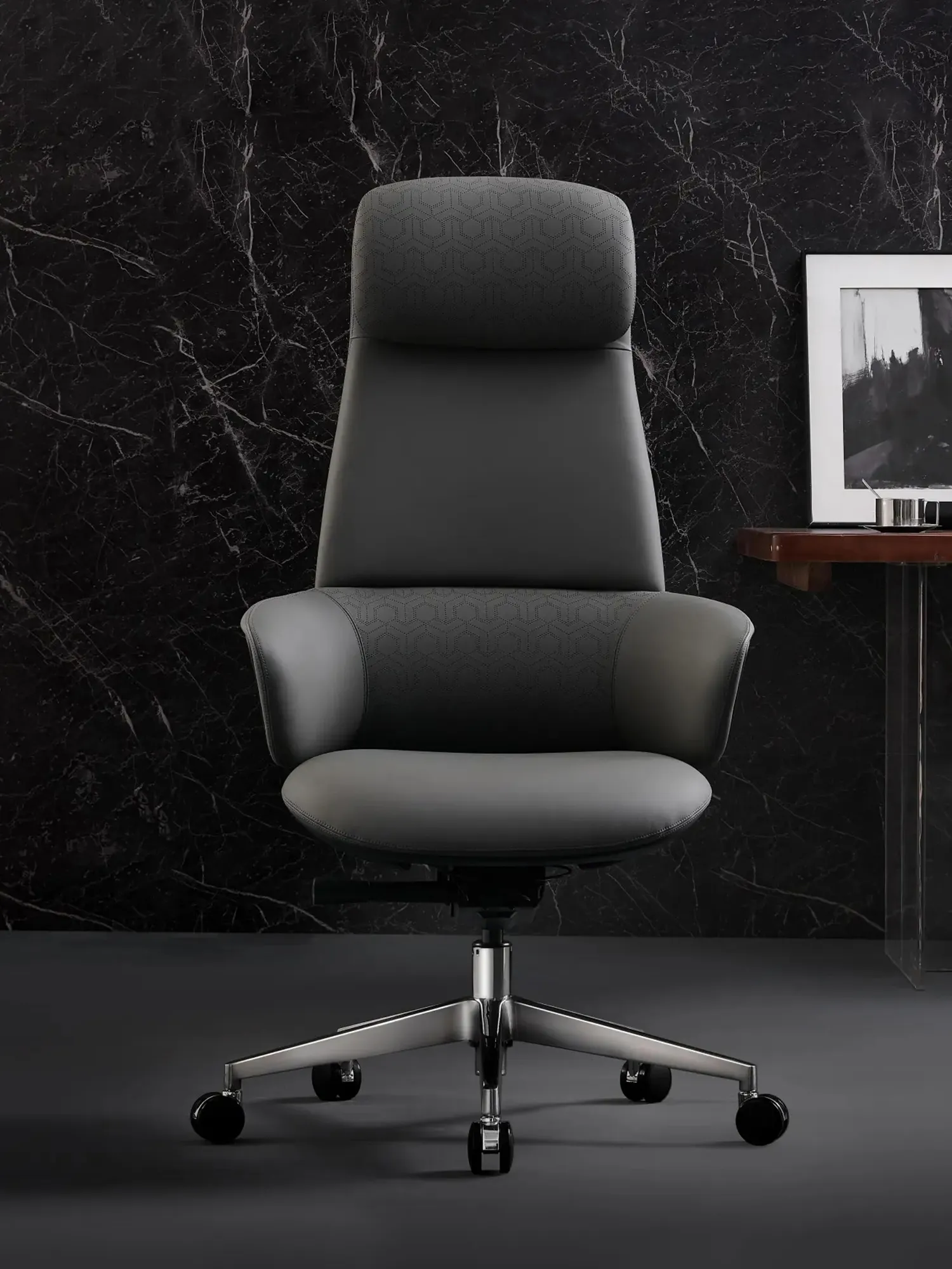 Norris Premium Leather Chair with Lumbar Support - Image 27