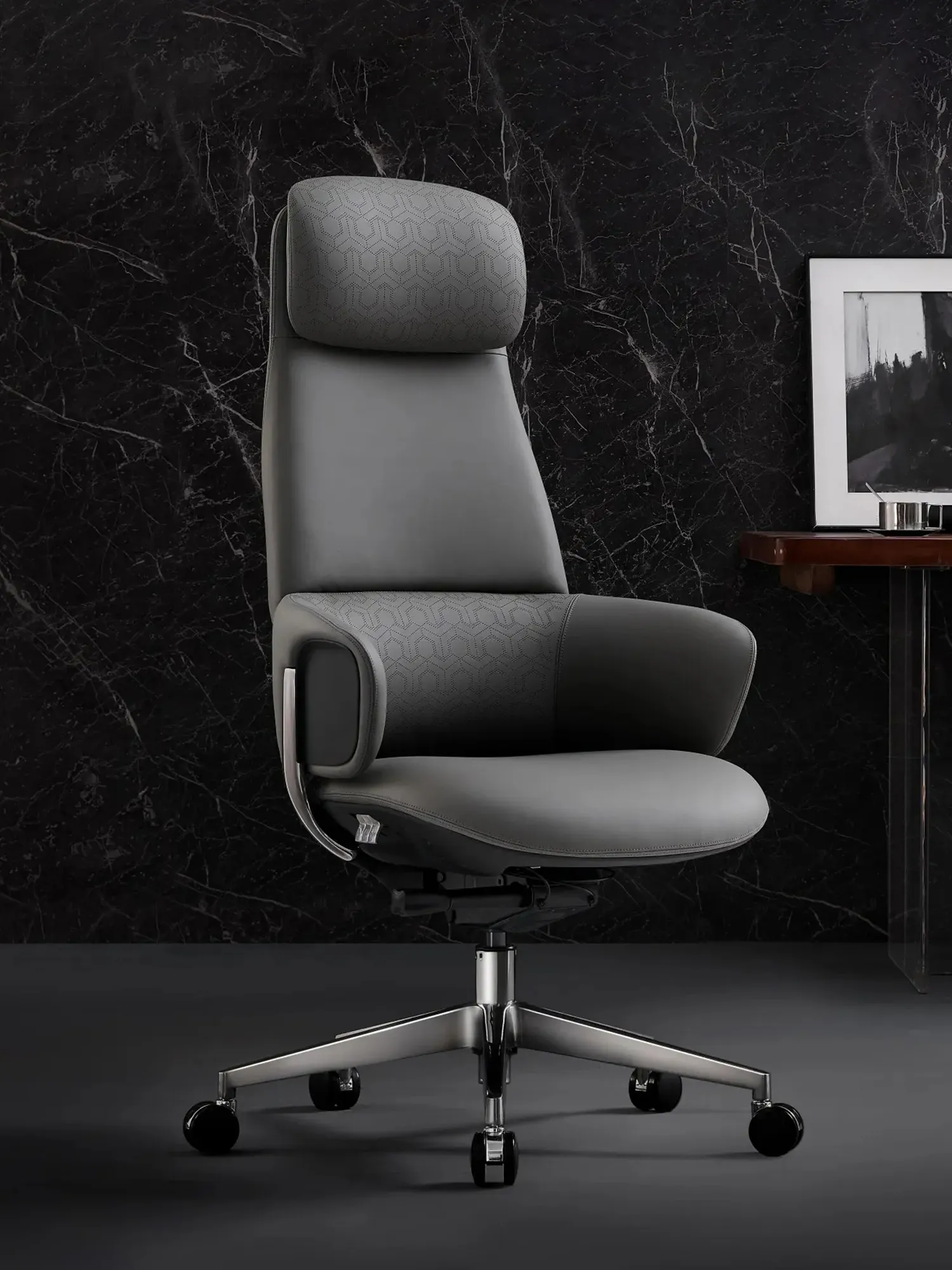 Norris Premium Leather Chair with Lumbar Support - Image 28