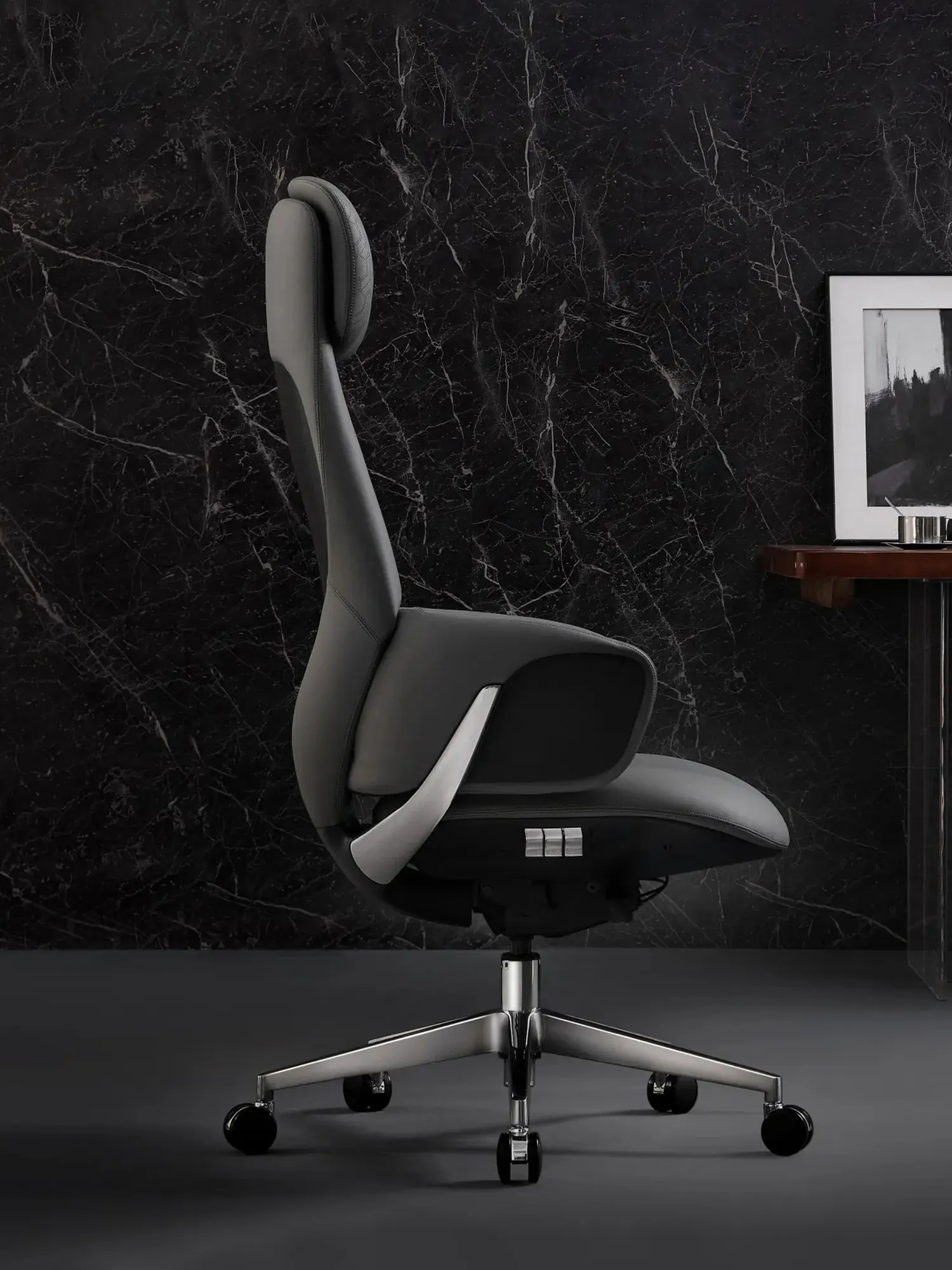 Norris Premium Leather Chair with Lumbar Support - Image 29