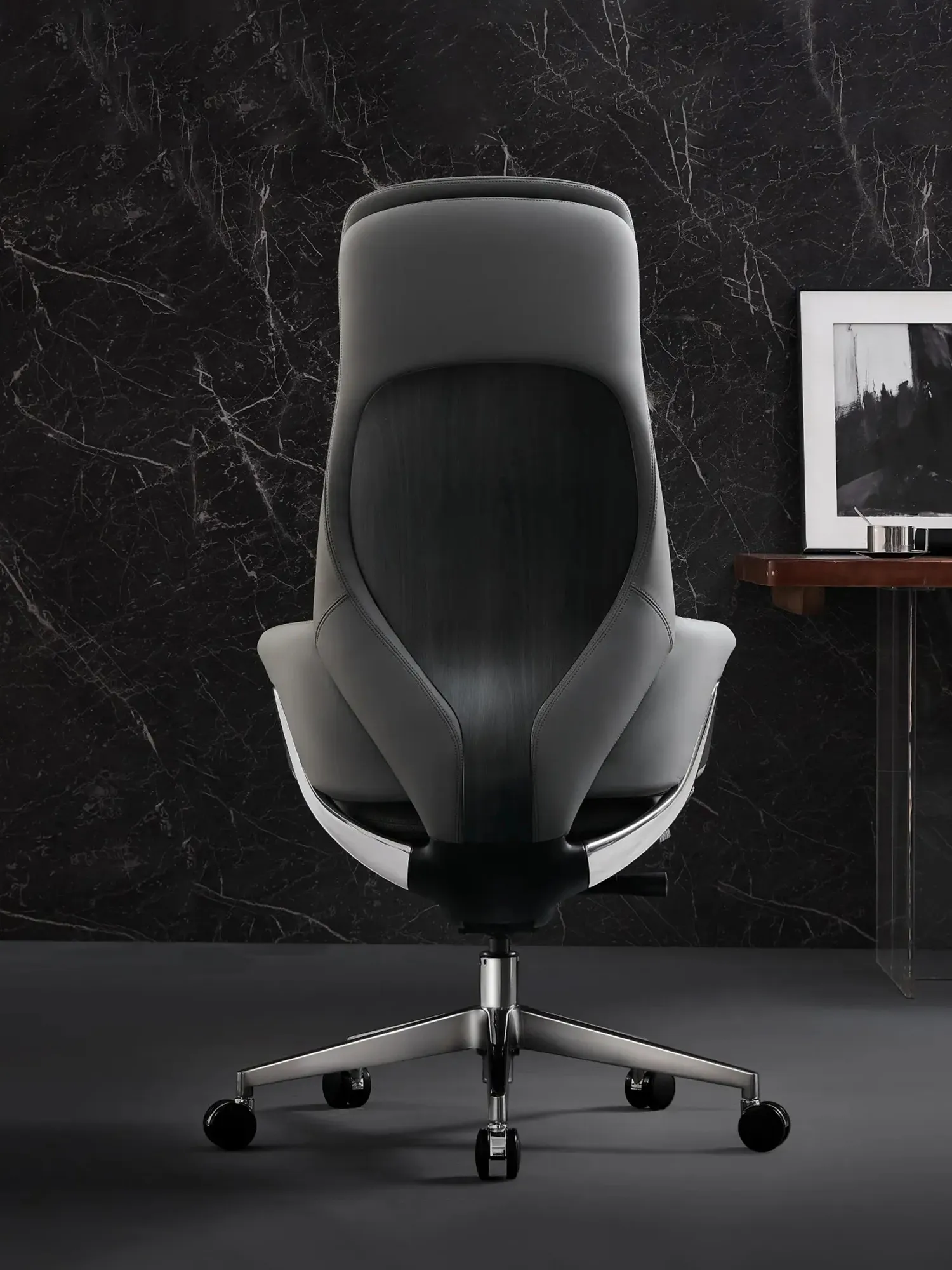 Norris Premium Leather Chair with Lumbar Support - Image 30