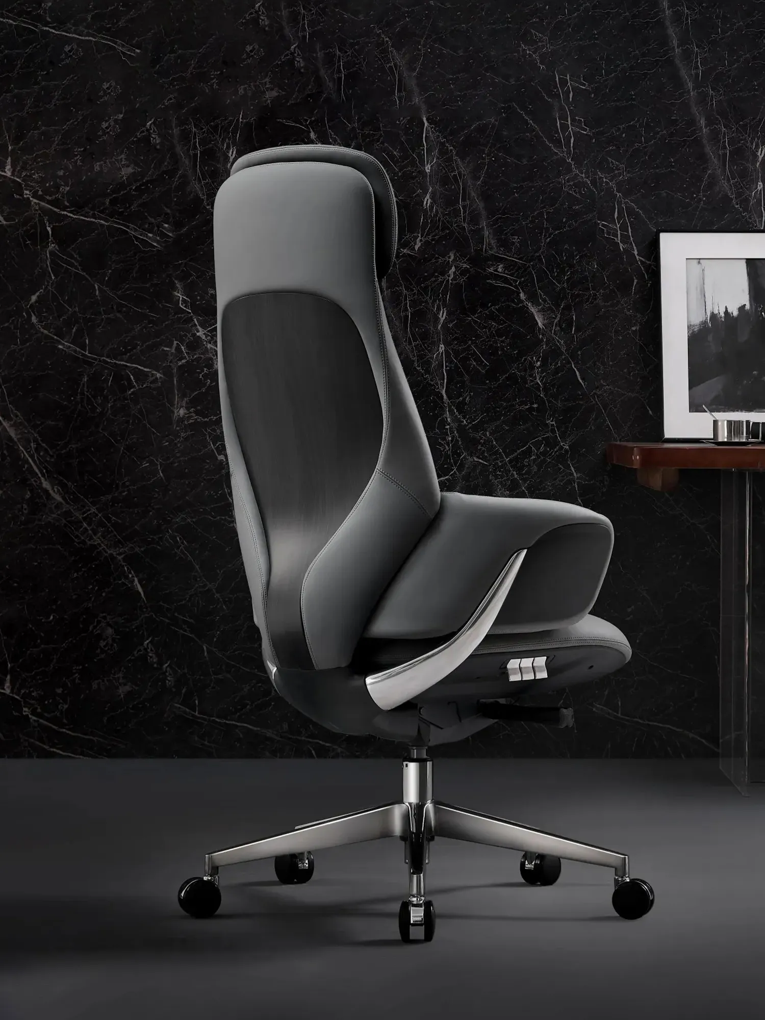 Norris Premium Leather Chair with Lumbar Support - Image 31