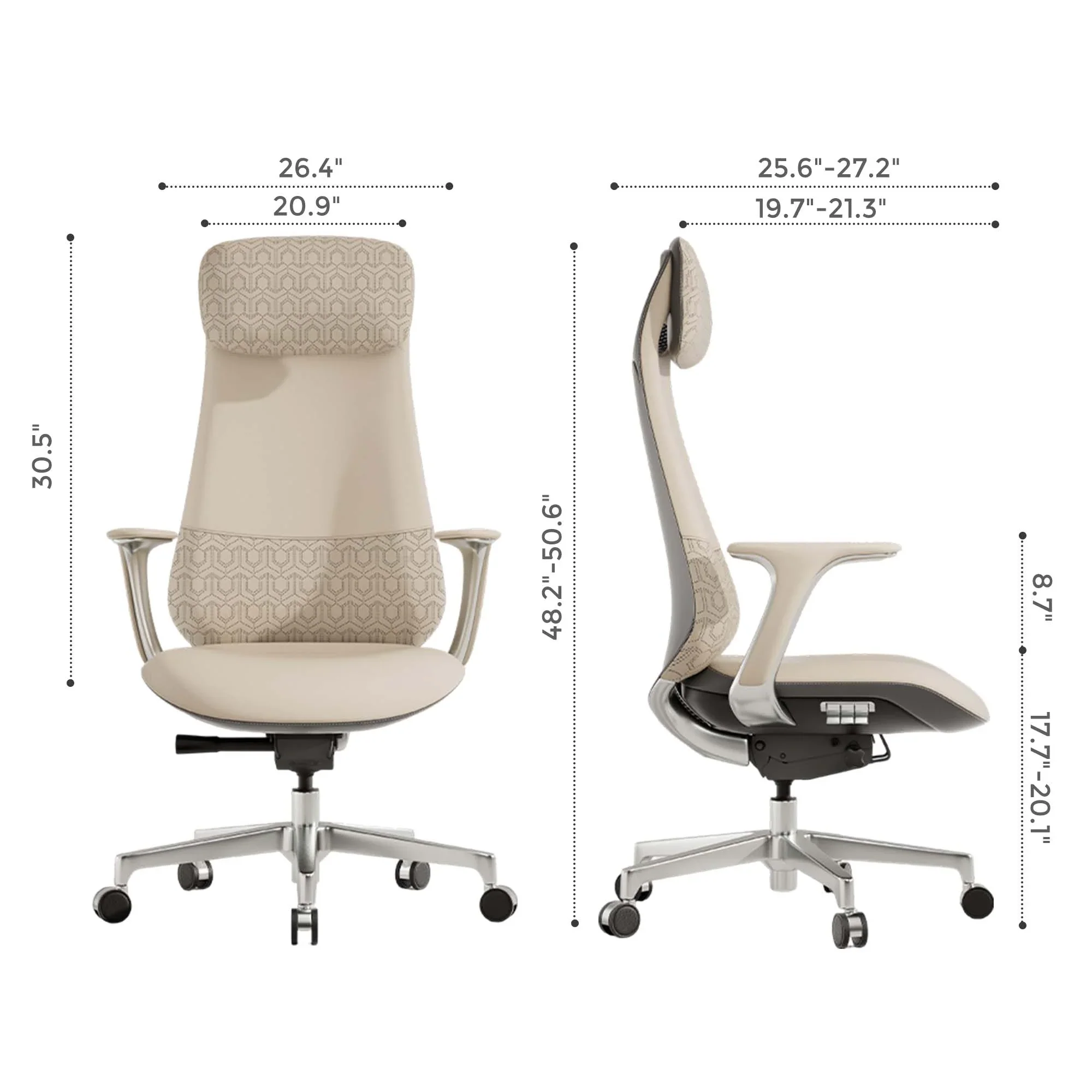 Norris Premium Leather Chair with Lumbar Support - Image 52