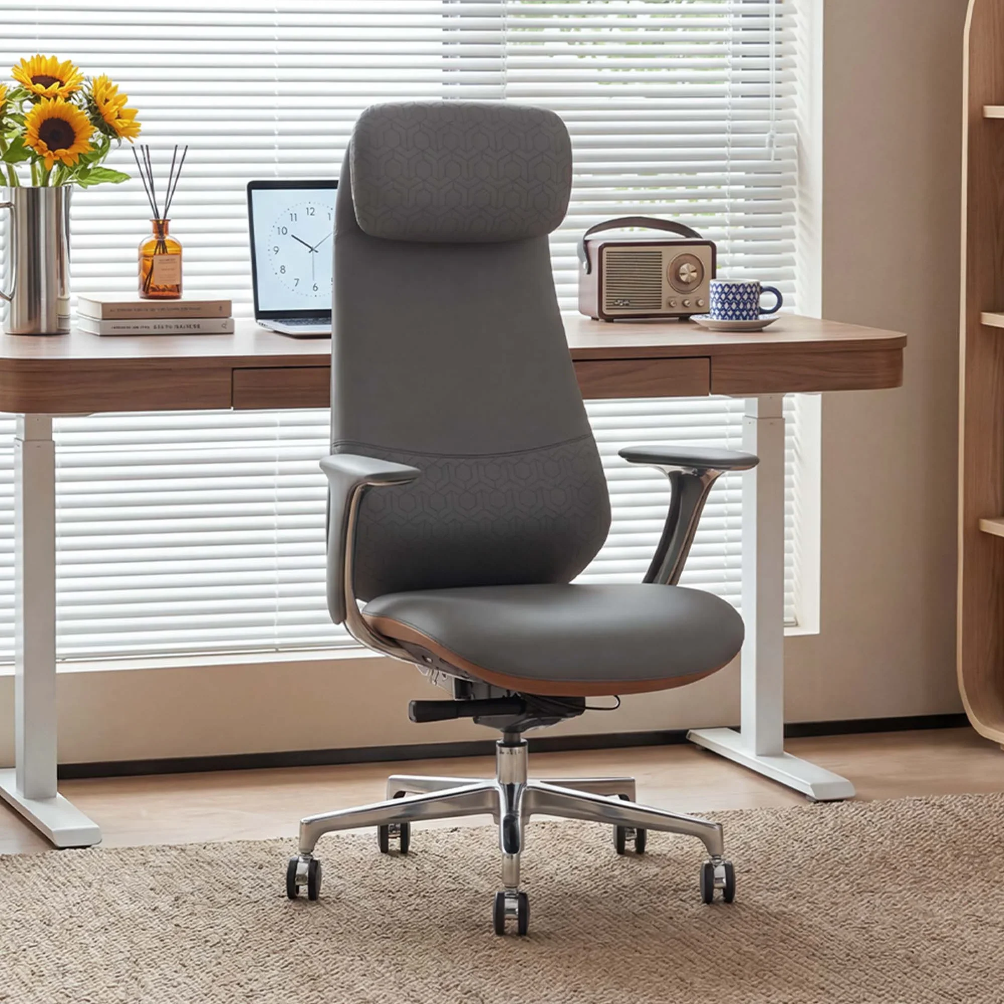 Norris Premium Leather Chair with Lumbar Support - Image 63