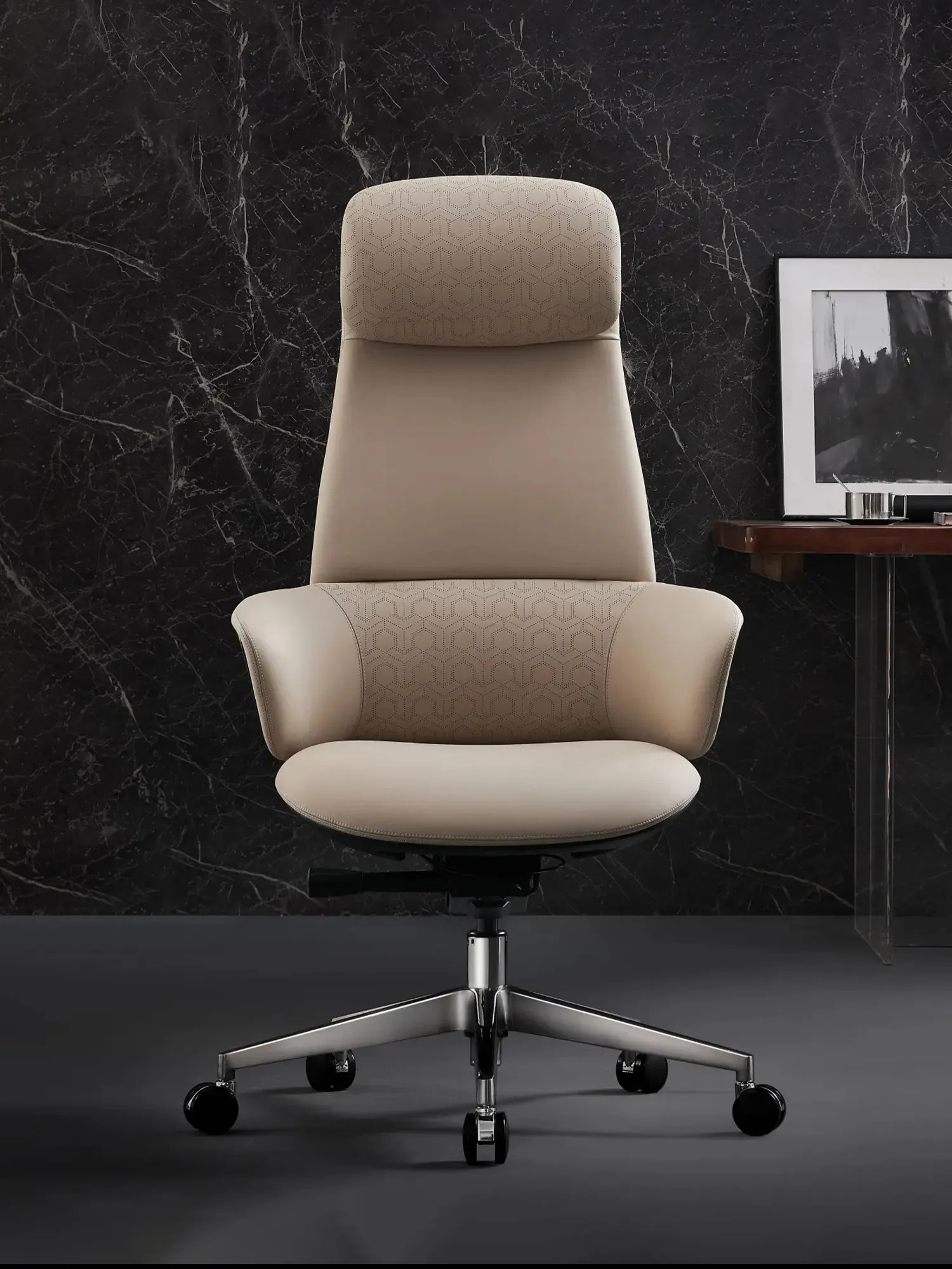 Norris Premium Leather Chair with Lumbar Support - Image 9