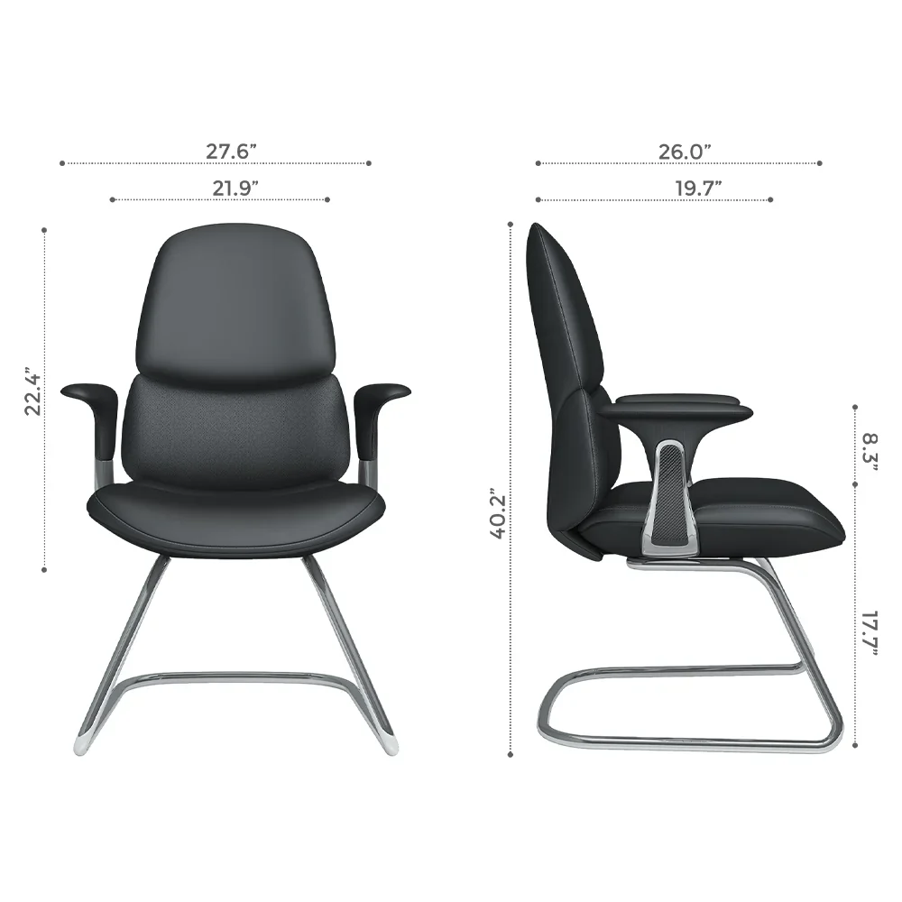 Nyla Cantilever Leather Chair with Easy Adjustment - Image 18