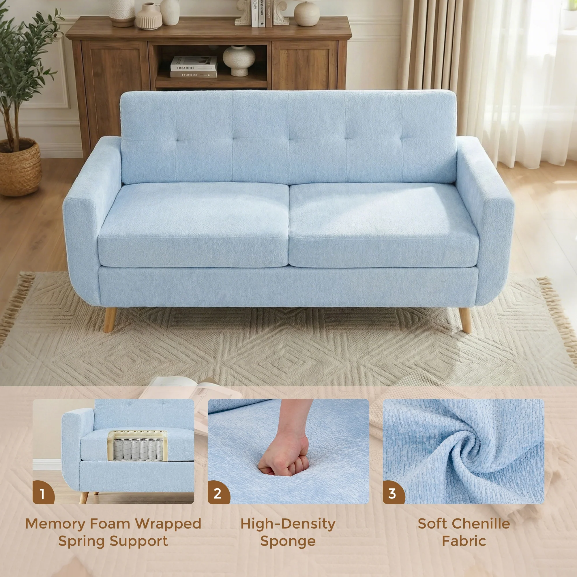 SF1 65" Loveseat Sofa - Image 32