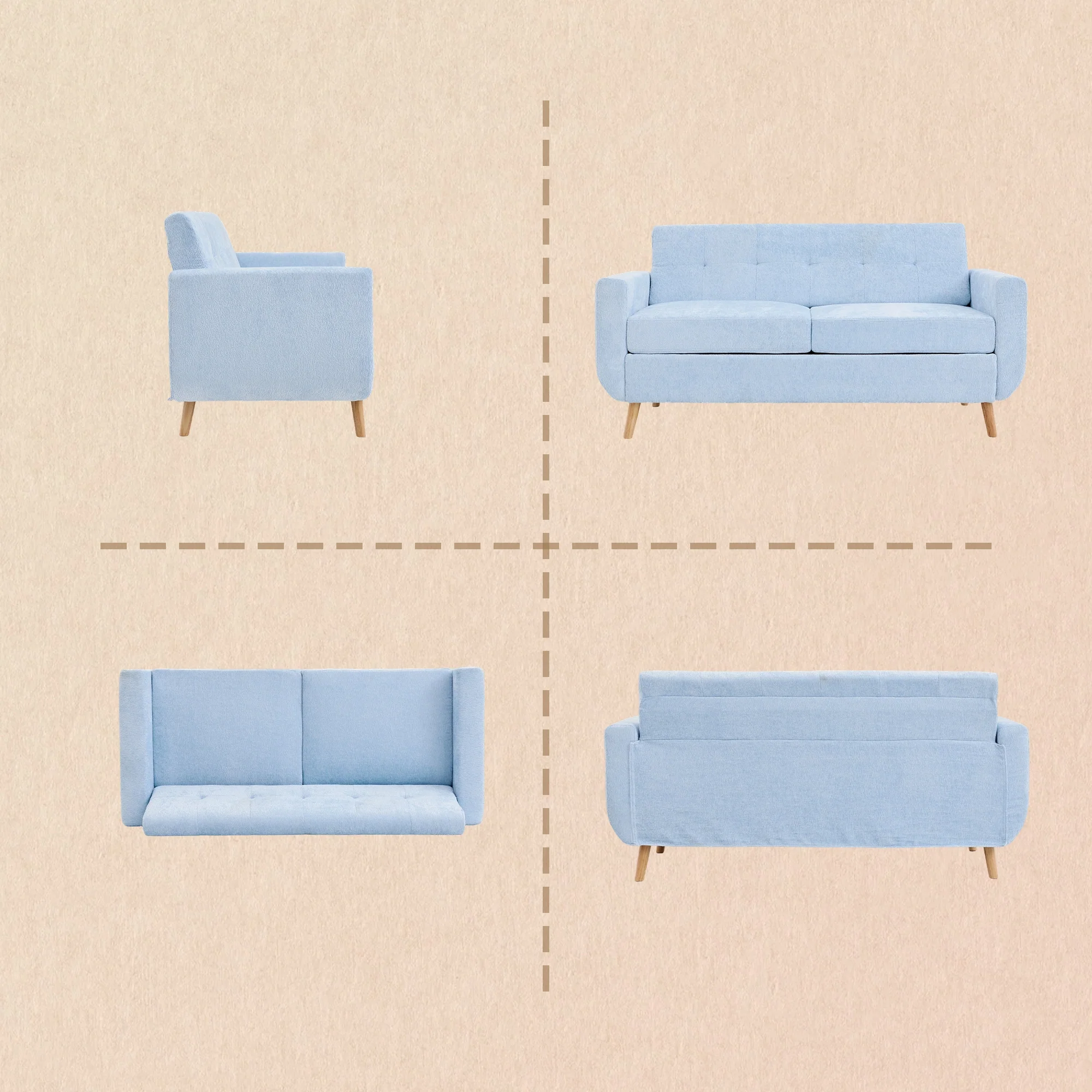 SF1 65" Loveseat Sofa - Image 35