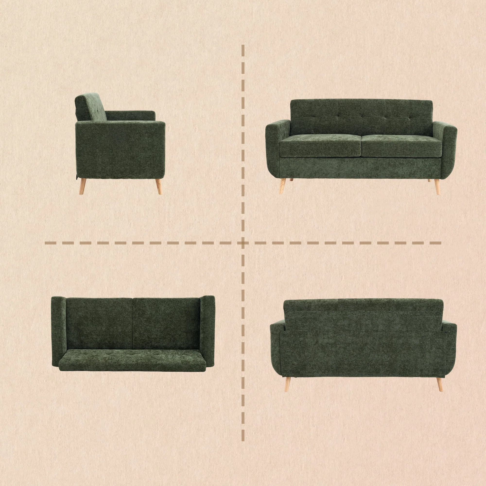 SF1 65" Loveseat Sofa - Image 43