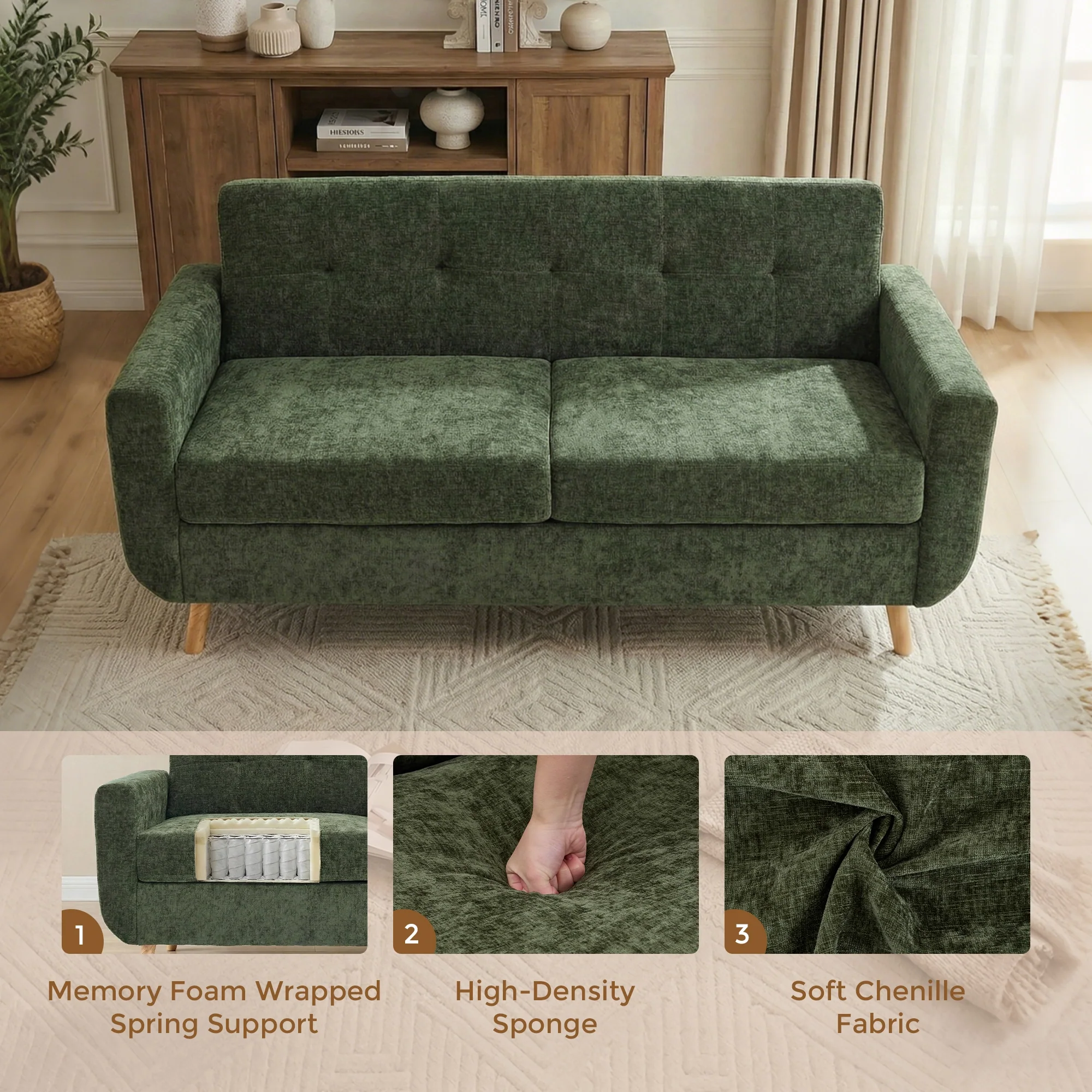 SF1 65" Loveseat Sofa - Image 45