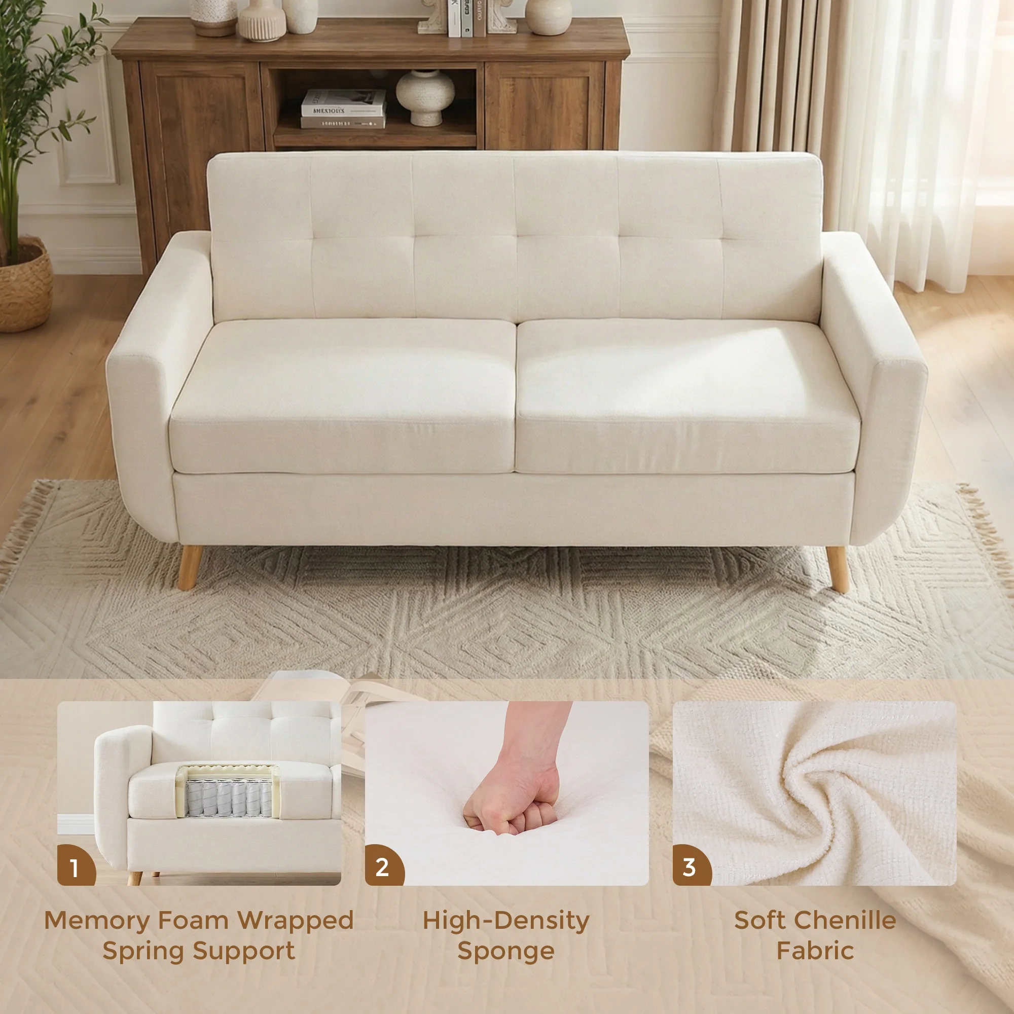 SF1 65" Loveseat Sofa - Image 8