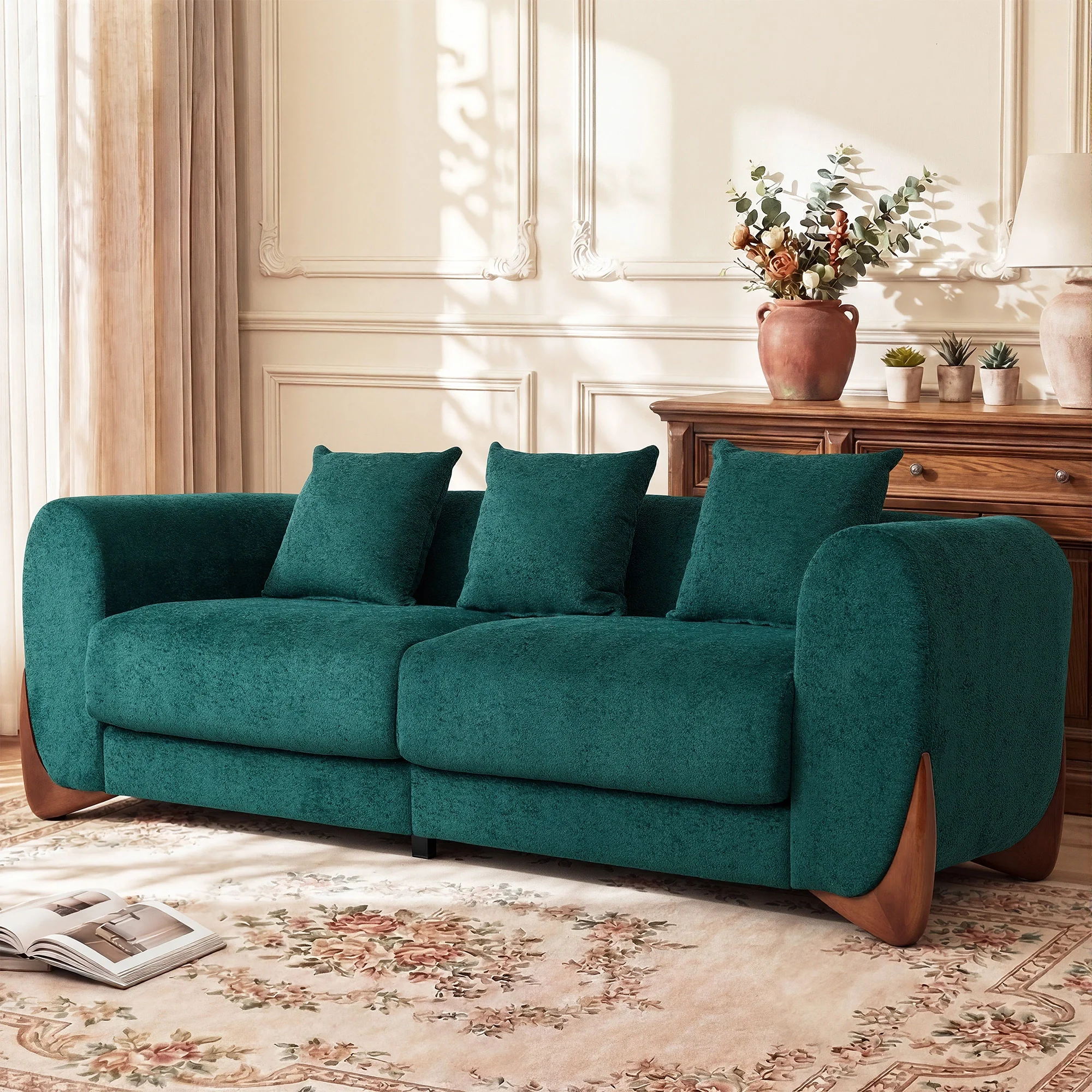 SF5 85.5" Soft Chenille 3 Seater Cloud Couch - Image 17