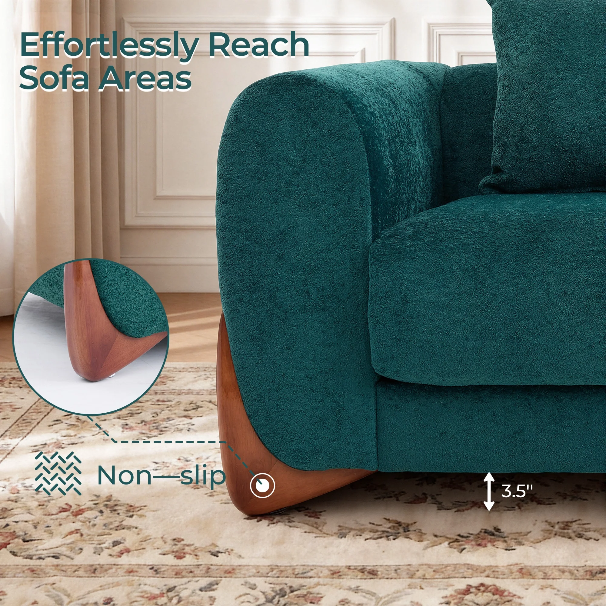 SF5 85.5" Soft Chenille 3 Seater Cloud Couch - Image 19