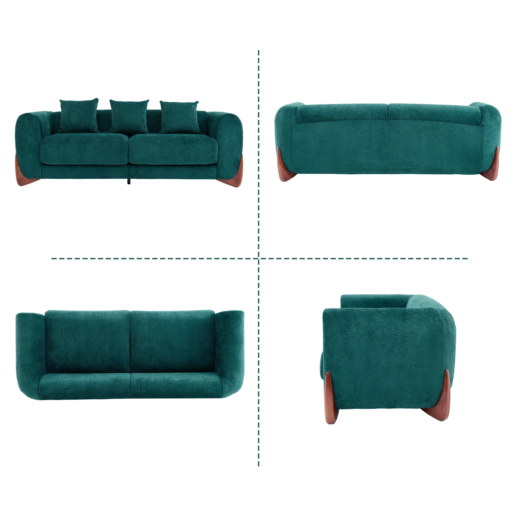 SF5 85.5" Soft Chenille 3 Seater Cloud Couch - Image 22