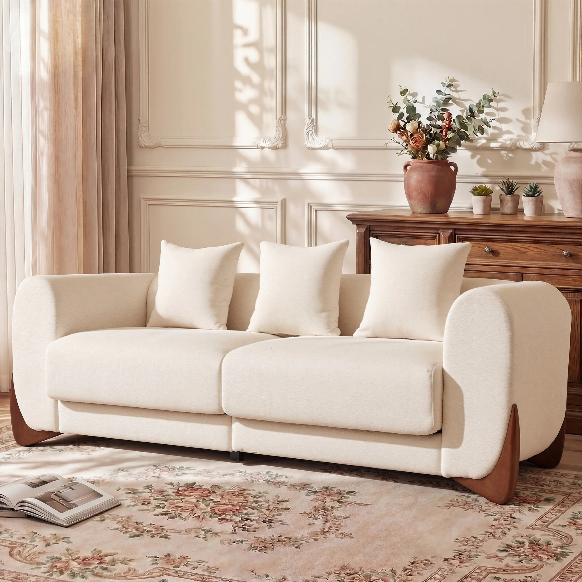 SF5 85.5" Soft Chenille 3 Seater Cloud Couch - Image 27