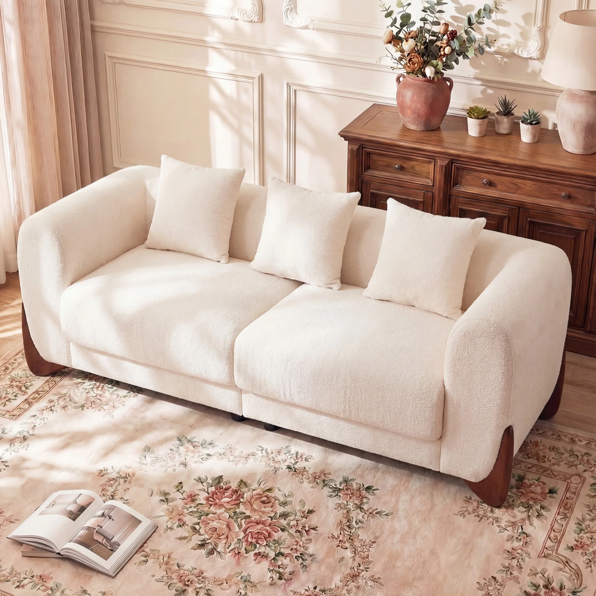 SF5 85.5" Soft Chenille 3 Seater Cloud Couch - Image 29