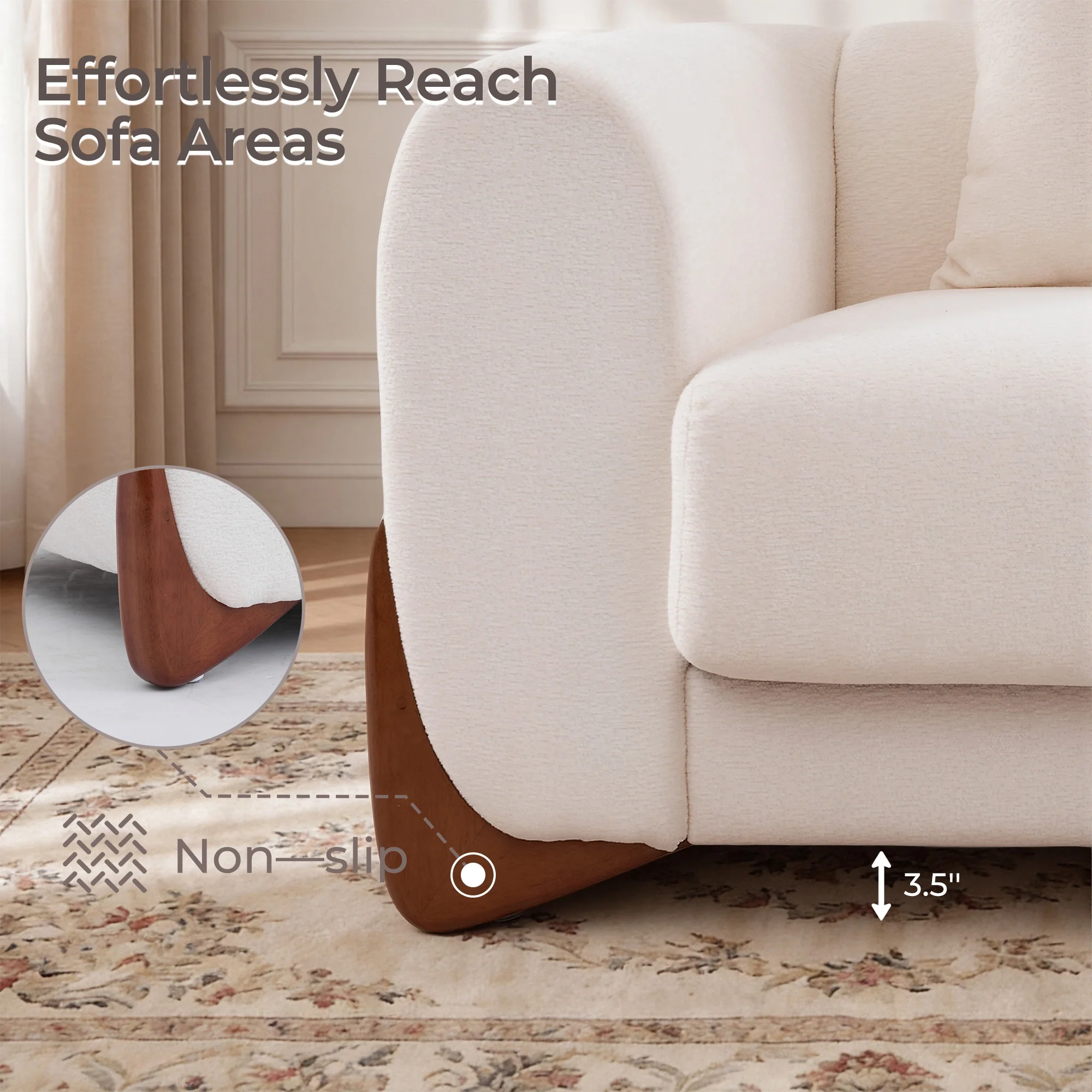 SF5 85.5" Soft Chenille 3 Seater Cloud Couch - Image 30