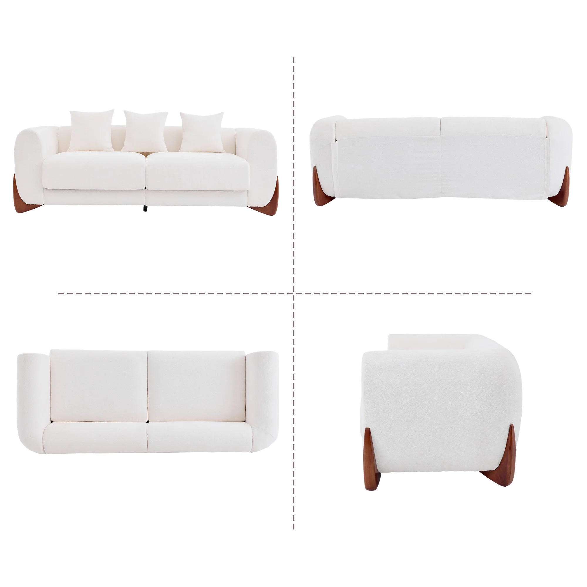 SF5 85.5" Soft Chenille 3 Seater Cloud Couch - Image 33