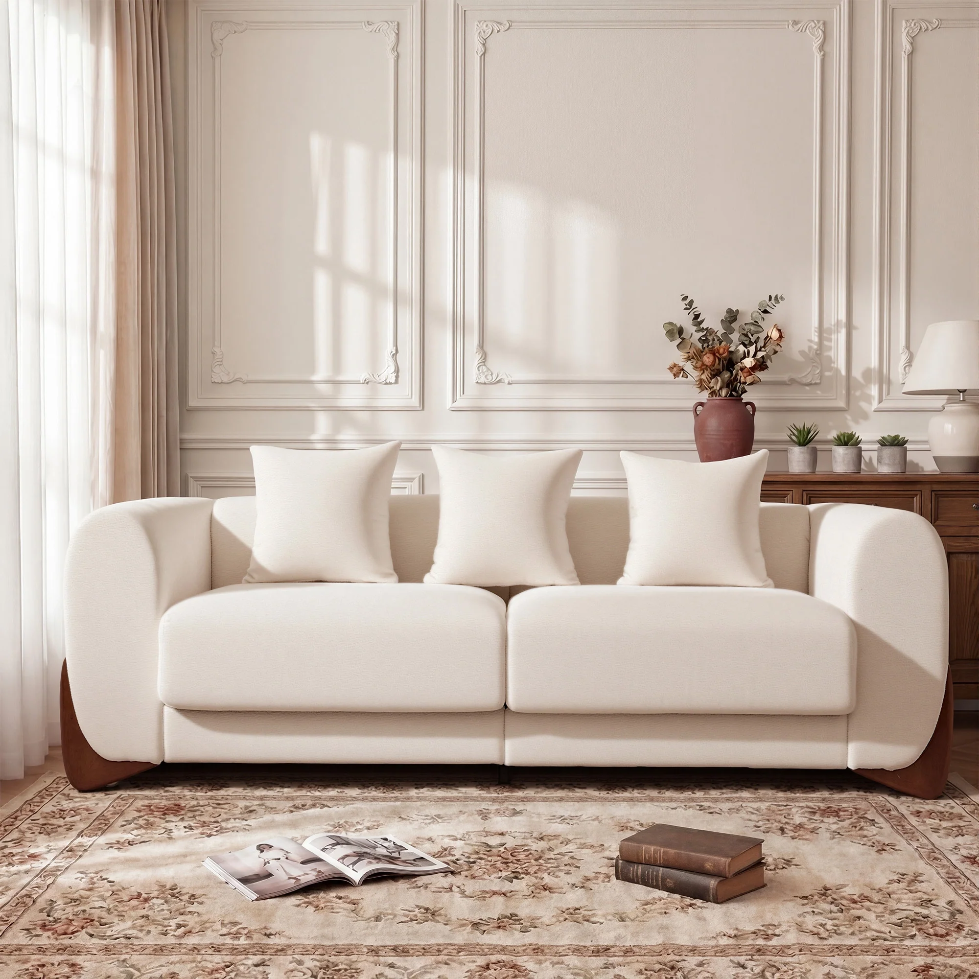 SF5 85.5" Soft Chenille 3 Seater Cloud Couch - Image 35