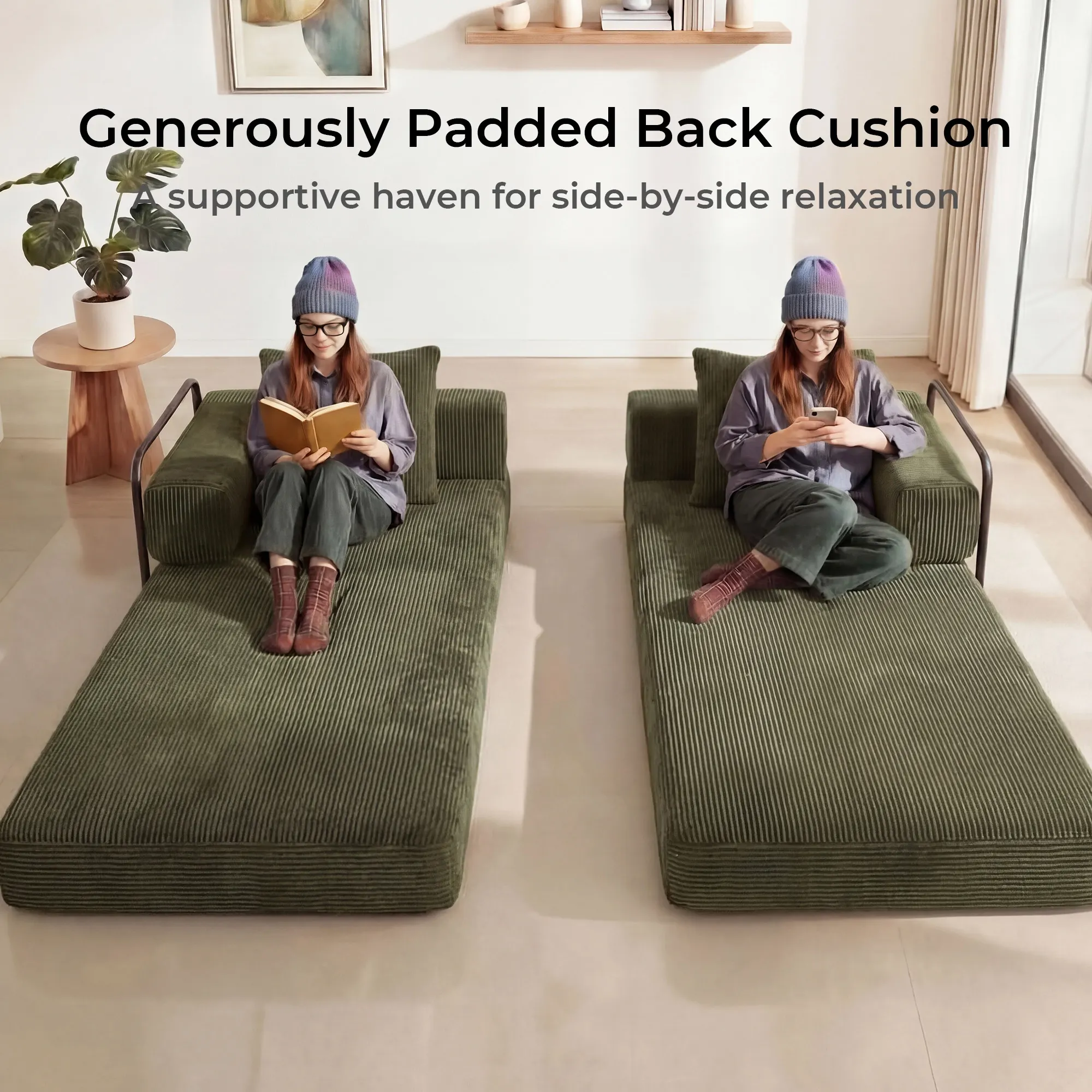 Selene Compressed Modular Sofa Bed-14.2" Seat Height - Image 114