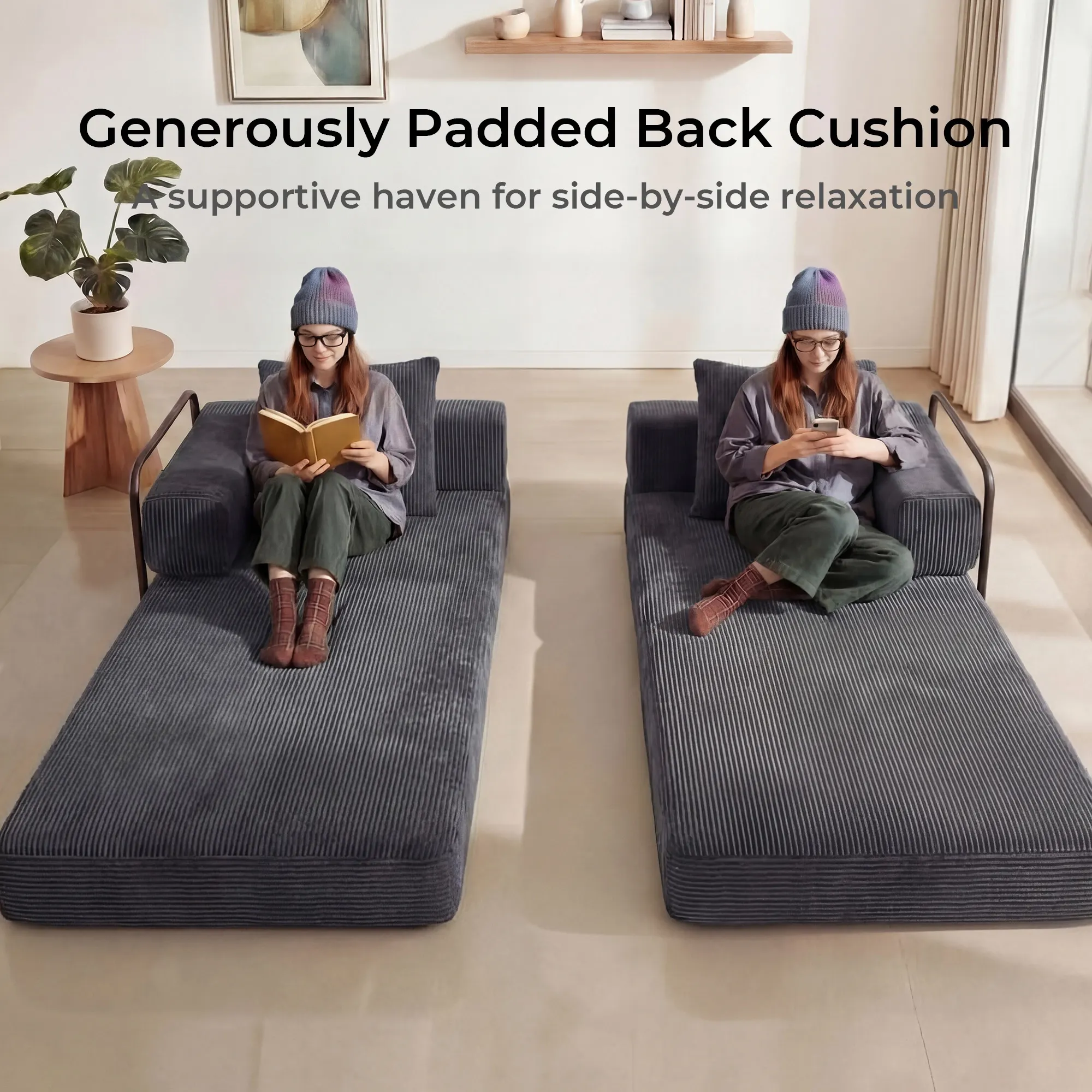 Selene Compressed Modular Sofa Bed-14.2" Seat Height - Image 128